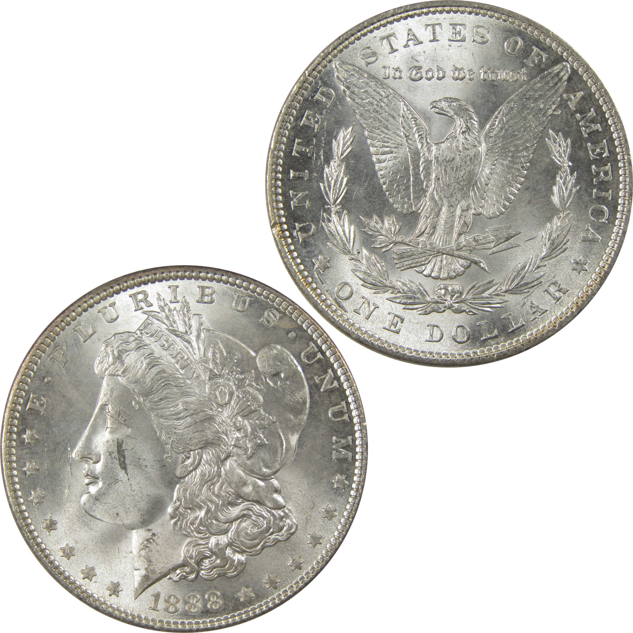 1888 Morgan Dollar Uncirculated Silver $1 Coin SKU:I22428 - Morgan coin - Morgan silver dollar - Morgan silver dollar for sale - Profile Coins & Collectibles