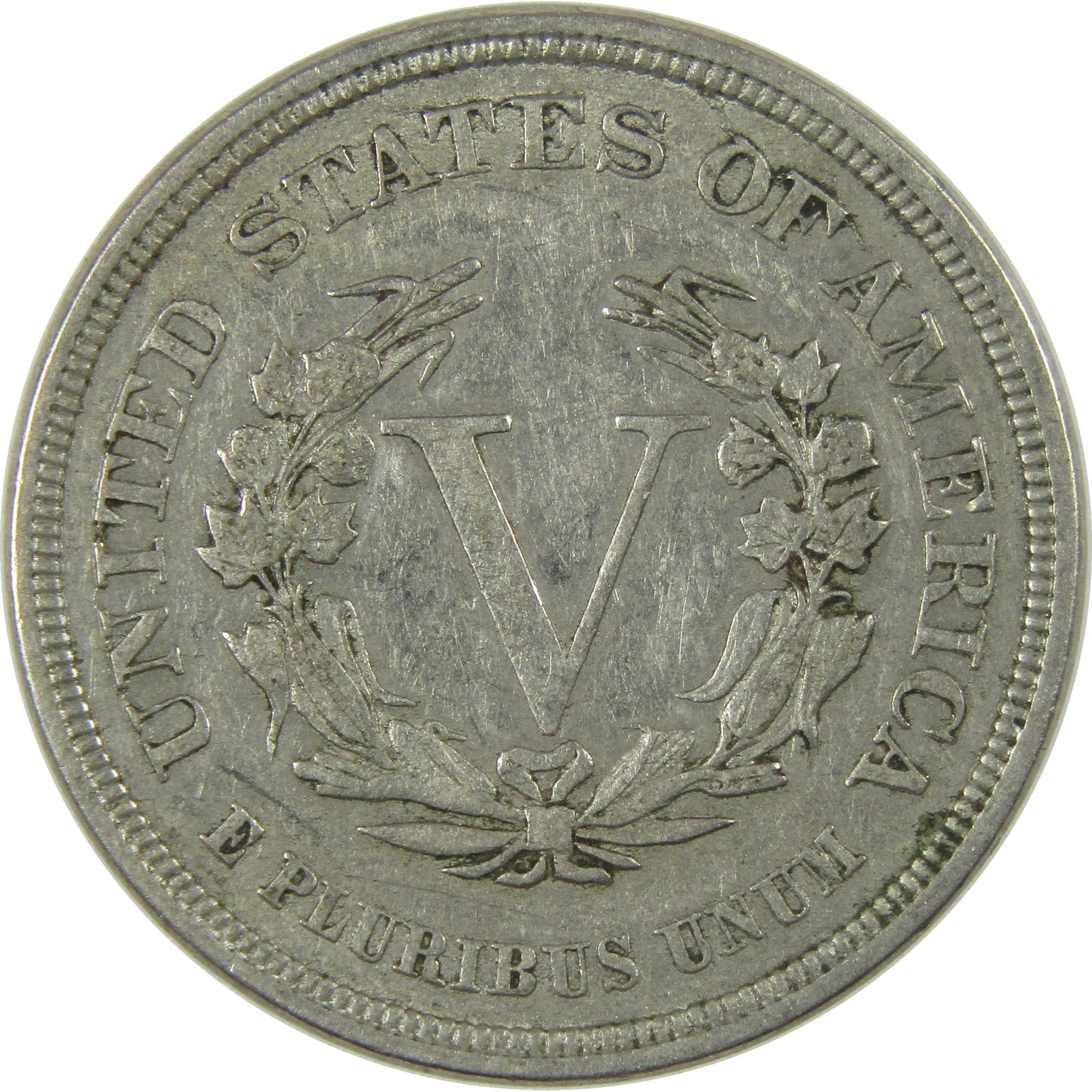 1883 No Cents Liberty Head V Nickel VF Very Fine 5c Coin SKU:I27238