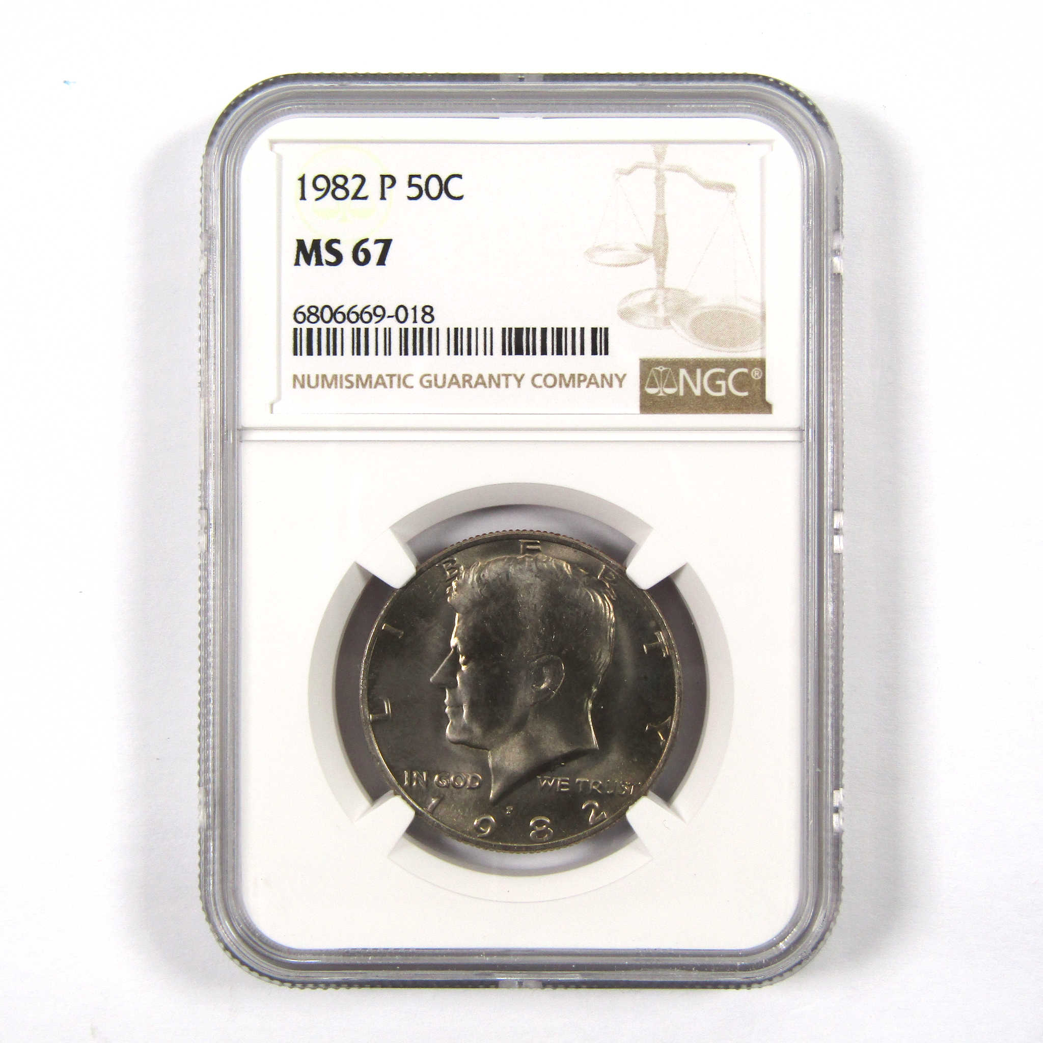 1982 P Kennedy Half Dollar MS 67 NGC Clad 50c Uncirculated SKU:I9761