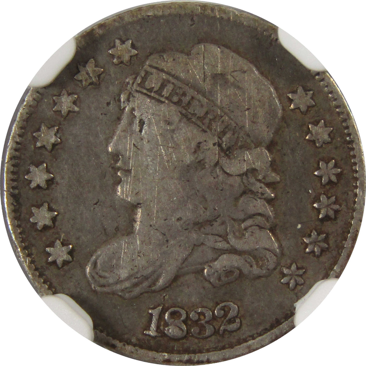 1832 Capped Bust Silver Half Dime VF Details NGC 5c Coin SKU:I29339