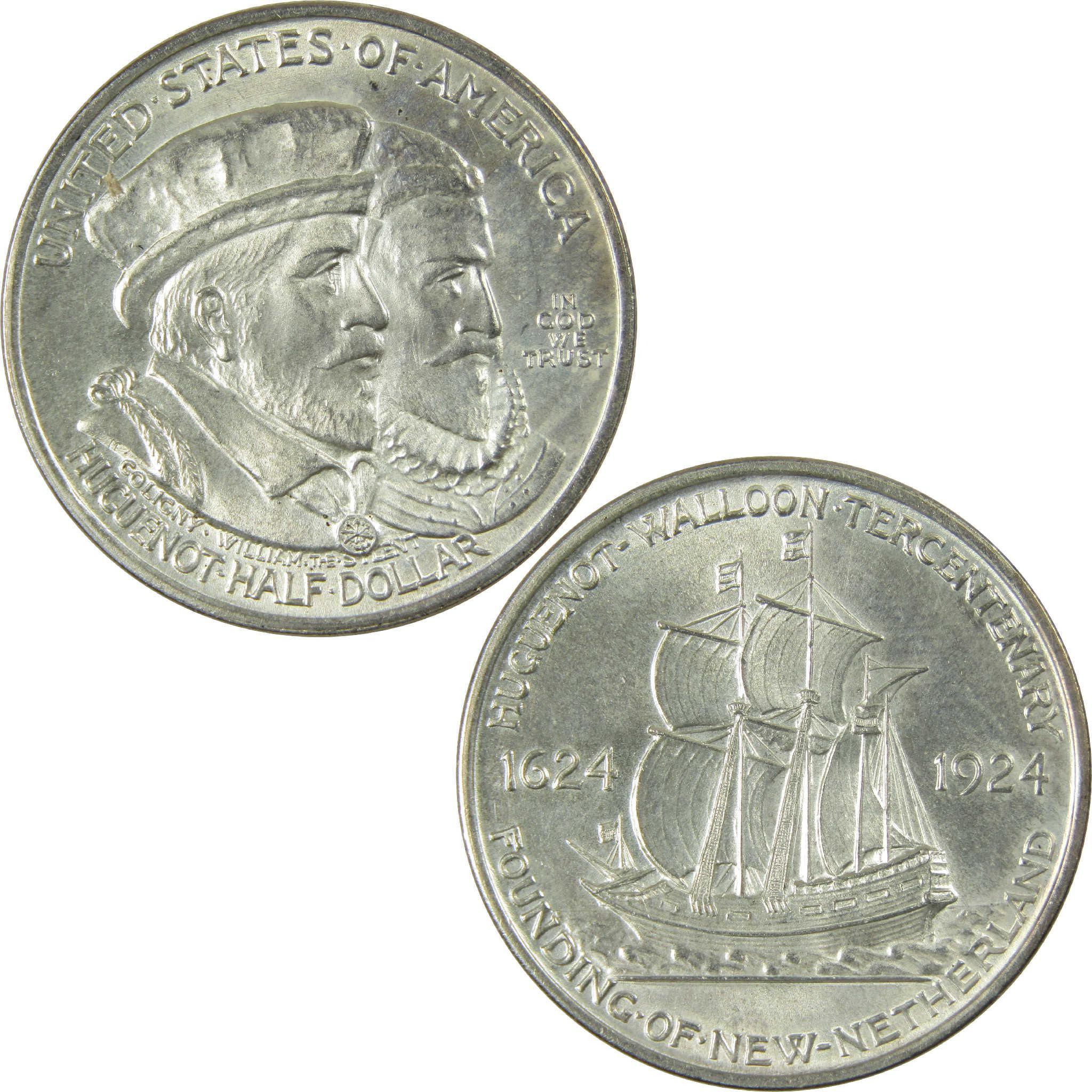 1924 Huguenot-Walloon Commemorative Silver Half Dollar Uncirculated