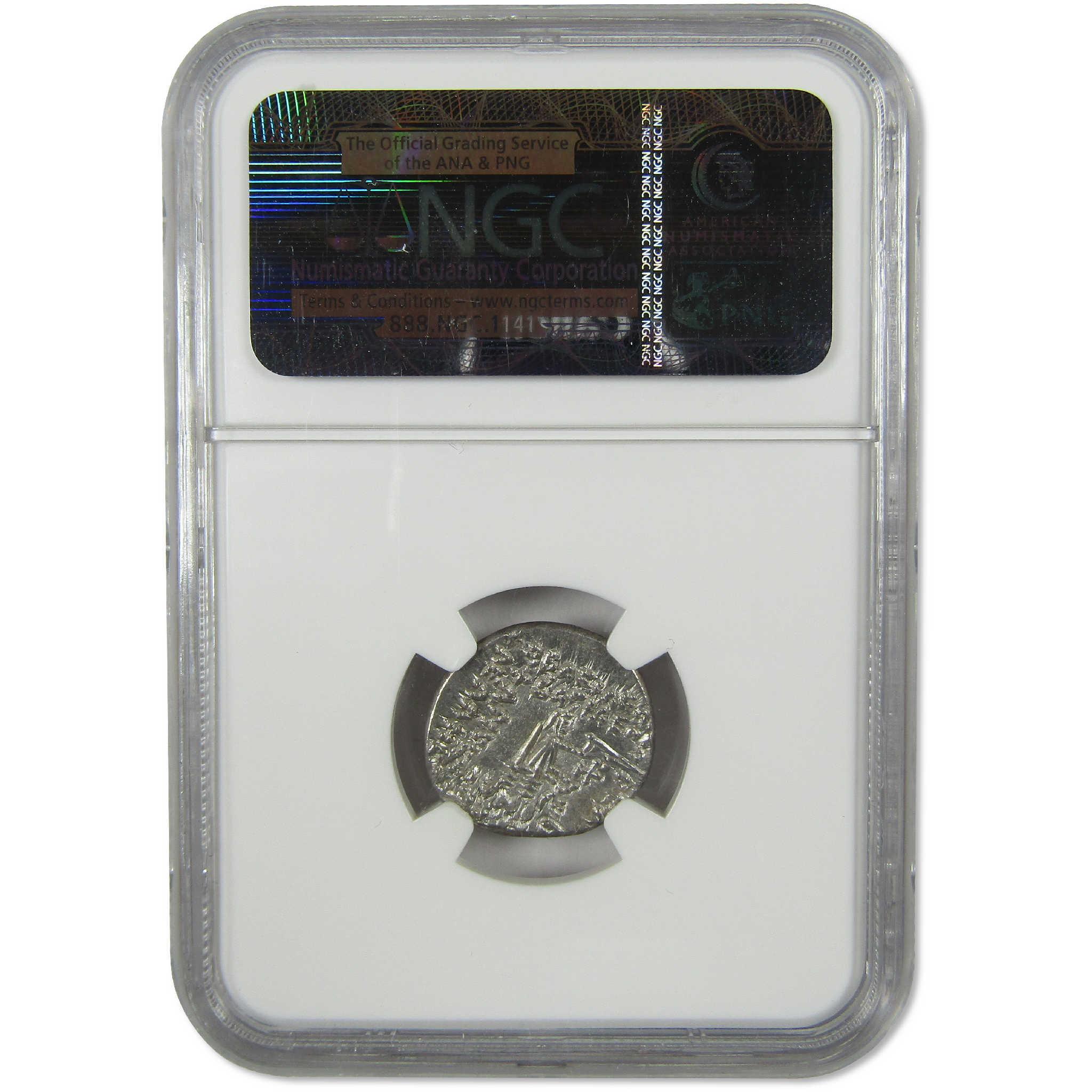 38-2 BC Phraates IV Parthian Kingdom Silver Drachm MS* NGC Ancient