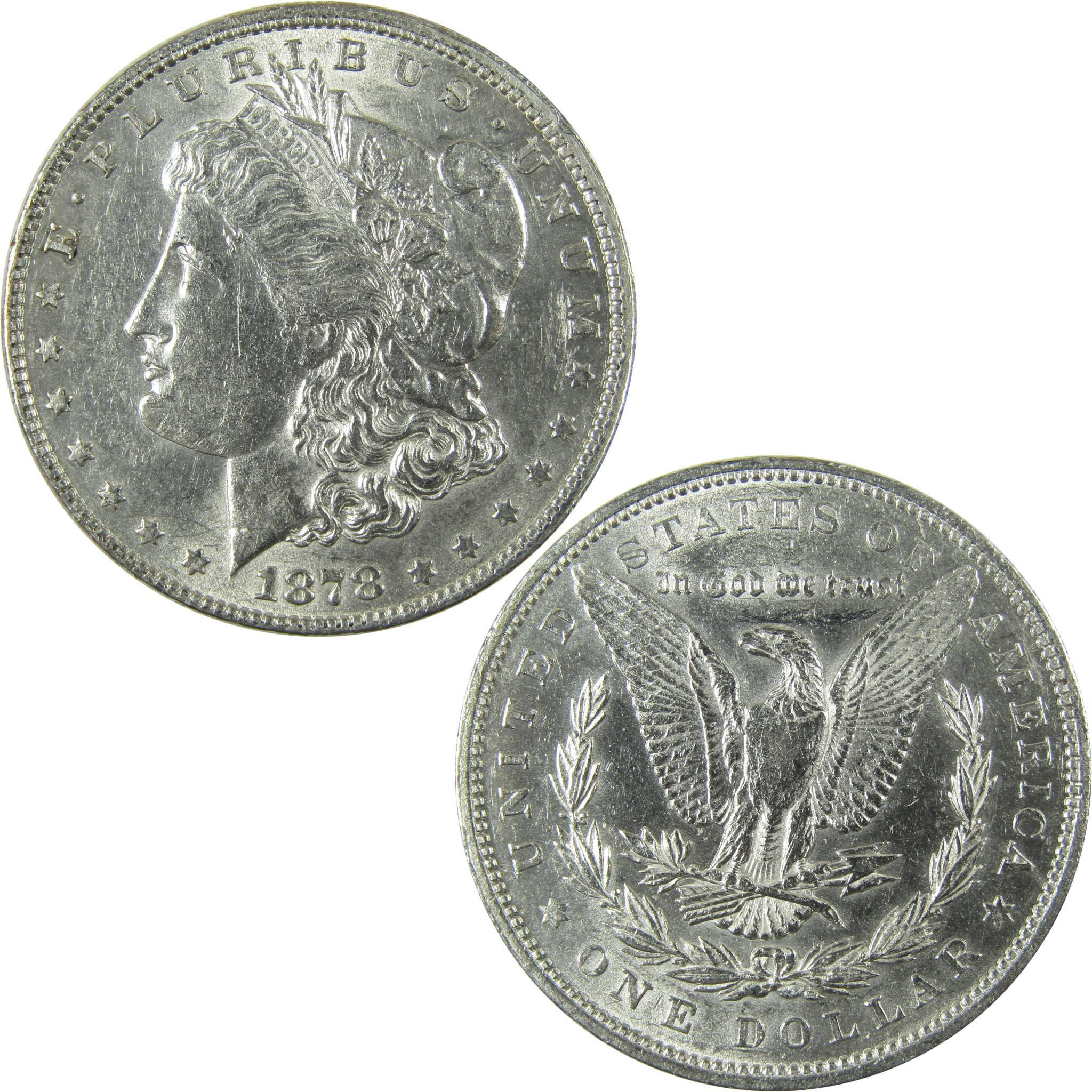 1878 7TF Rev 79 Morgan Silver Dollar AU About Uncirculated SKU:I27065 - Morgan coin - Morgan silver dollar - Morgan silver dollar for sale - Profile Coins & Collectibles