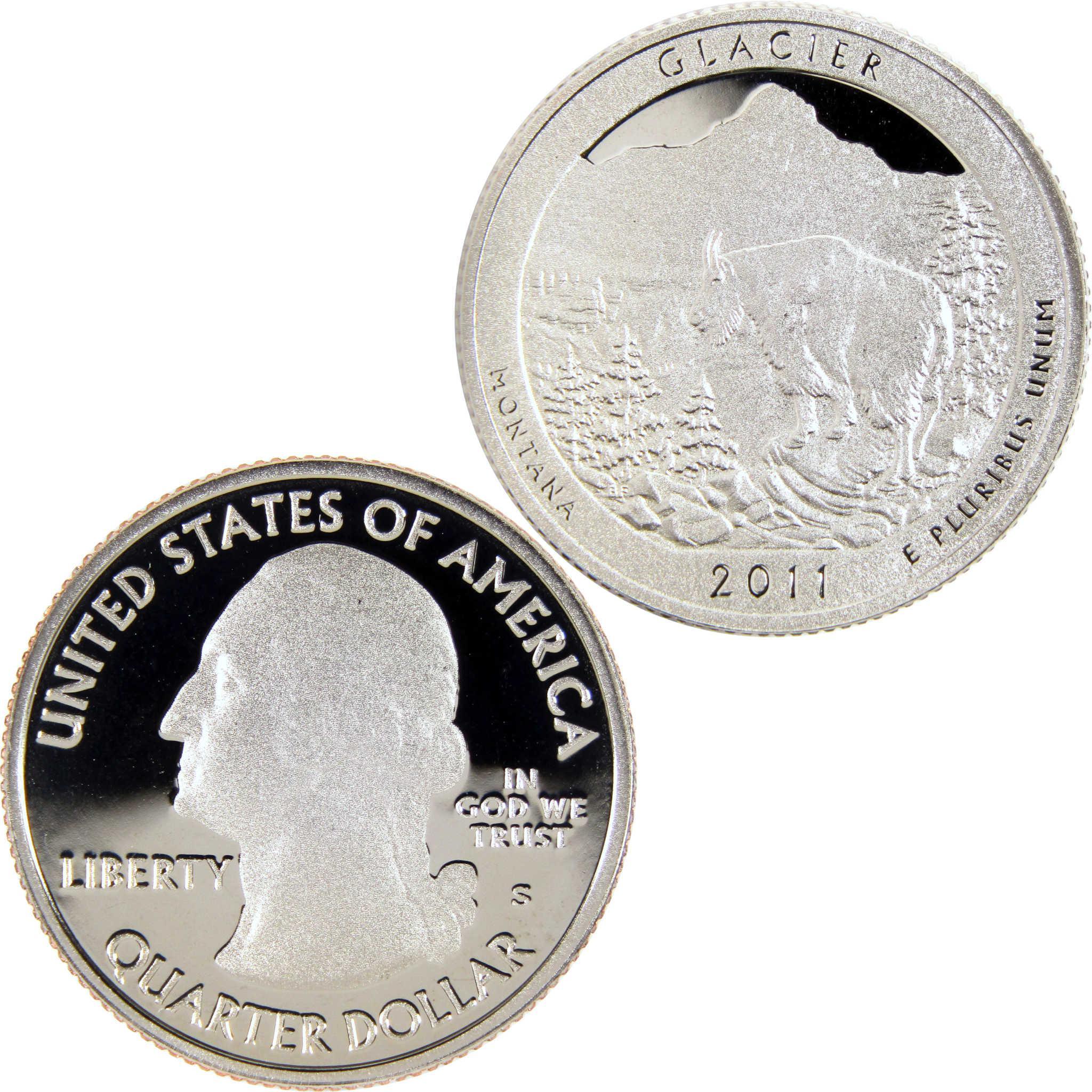2011 Glacier Montana quarter dollar collectible coin with mountain goat design