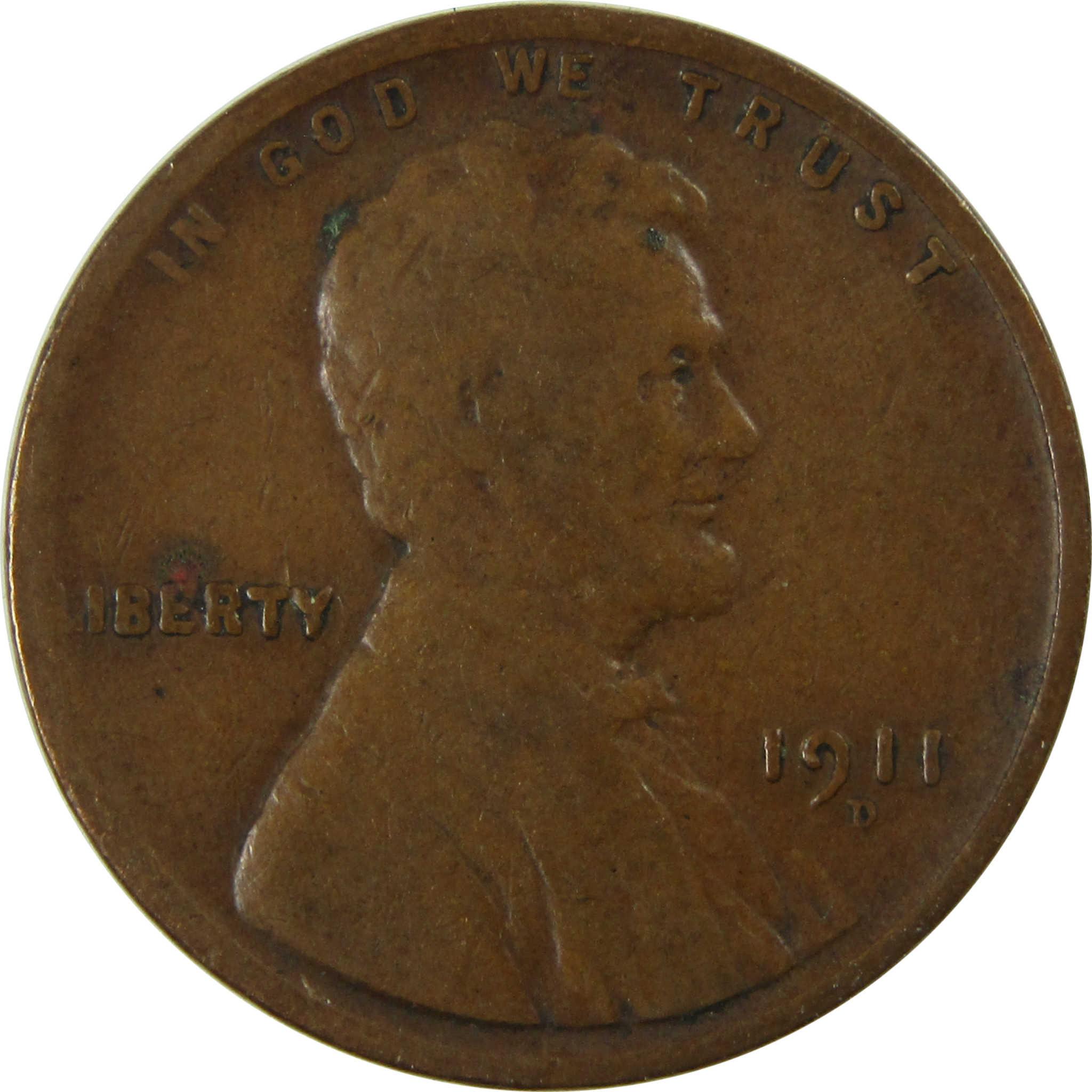 1911 D Lincoln Wheat Cent F Fine Penny 1c Coin SKU:I26226