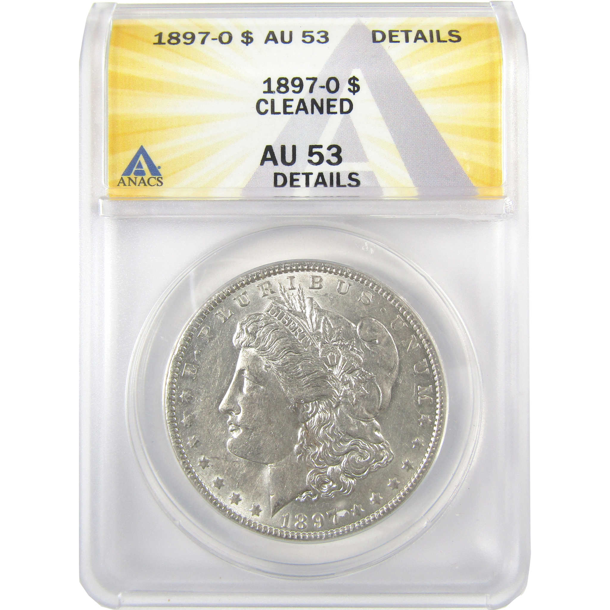 1897 O Morgan Dollar AU 53 Details ANACS Silver $1 Coin SKU:I19231 - Morgan coin - Morgan silver dollar - Morgan silver dollar for sale - Profile Coins & Collectibles