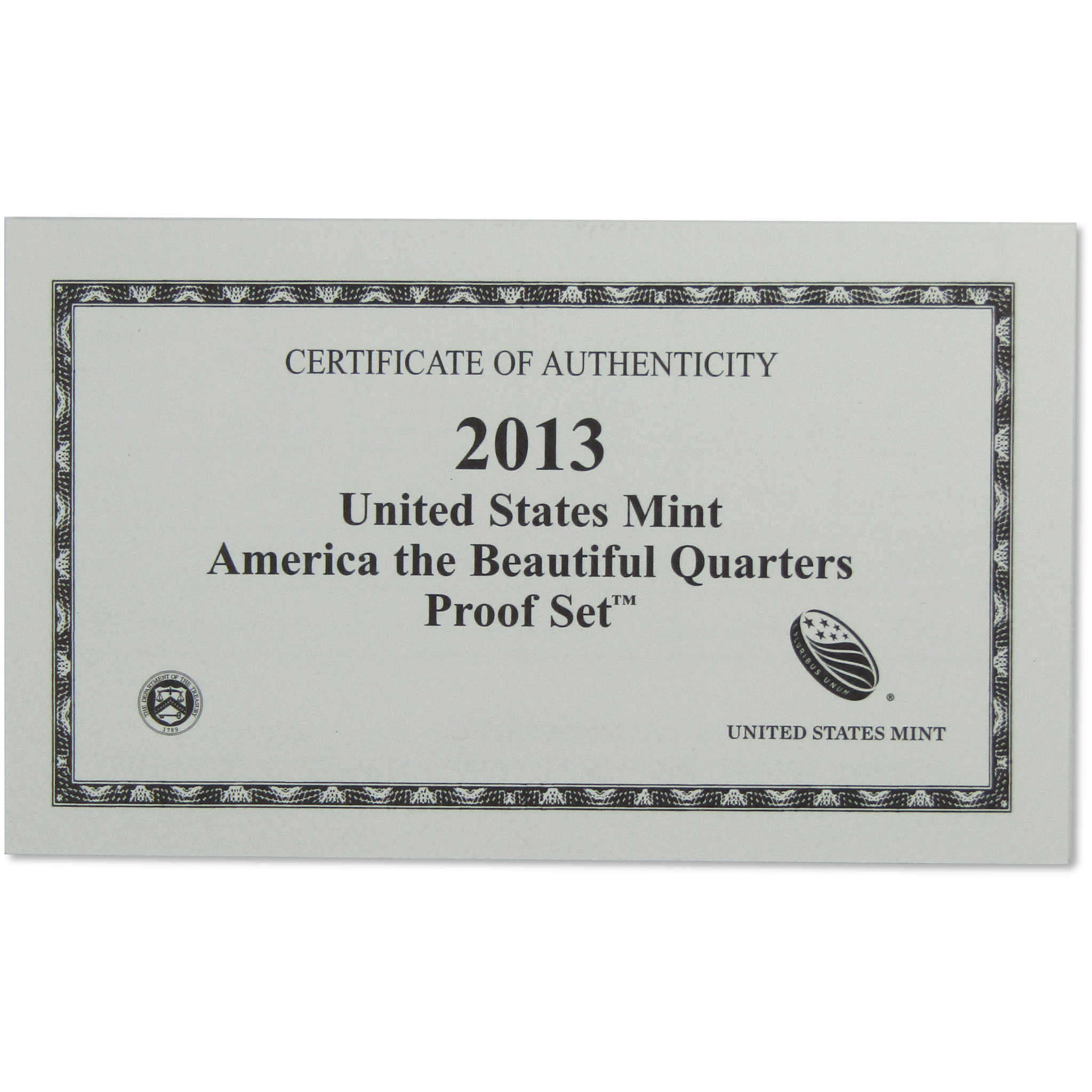 2013 America the Beautiful Quarter Clad Proof Set U.S. Mint OGP COA