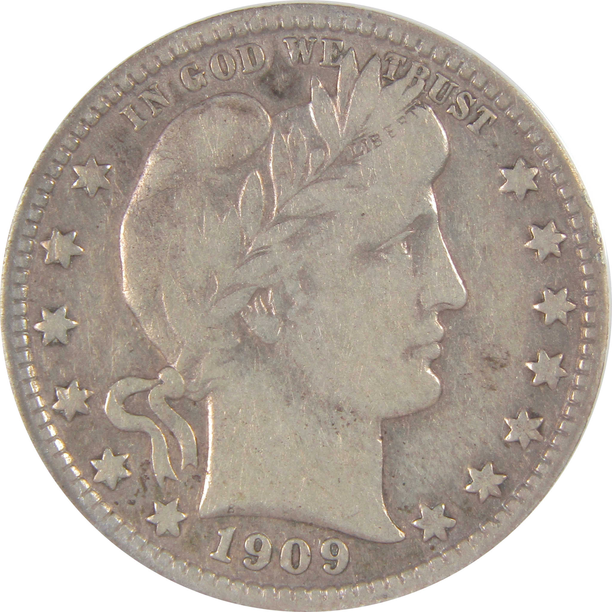 1909 O Barber Quarter F 12 ANACS Silver 25c Coin SKU:I17811