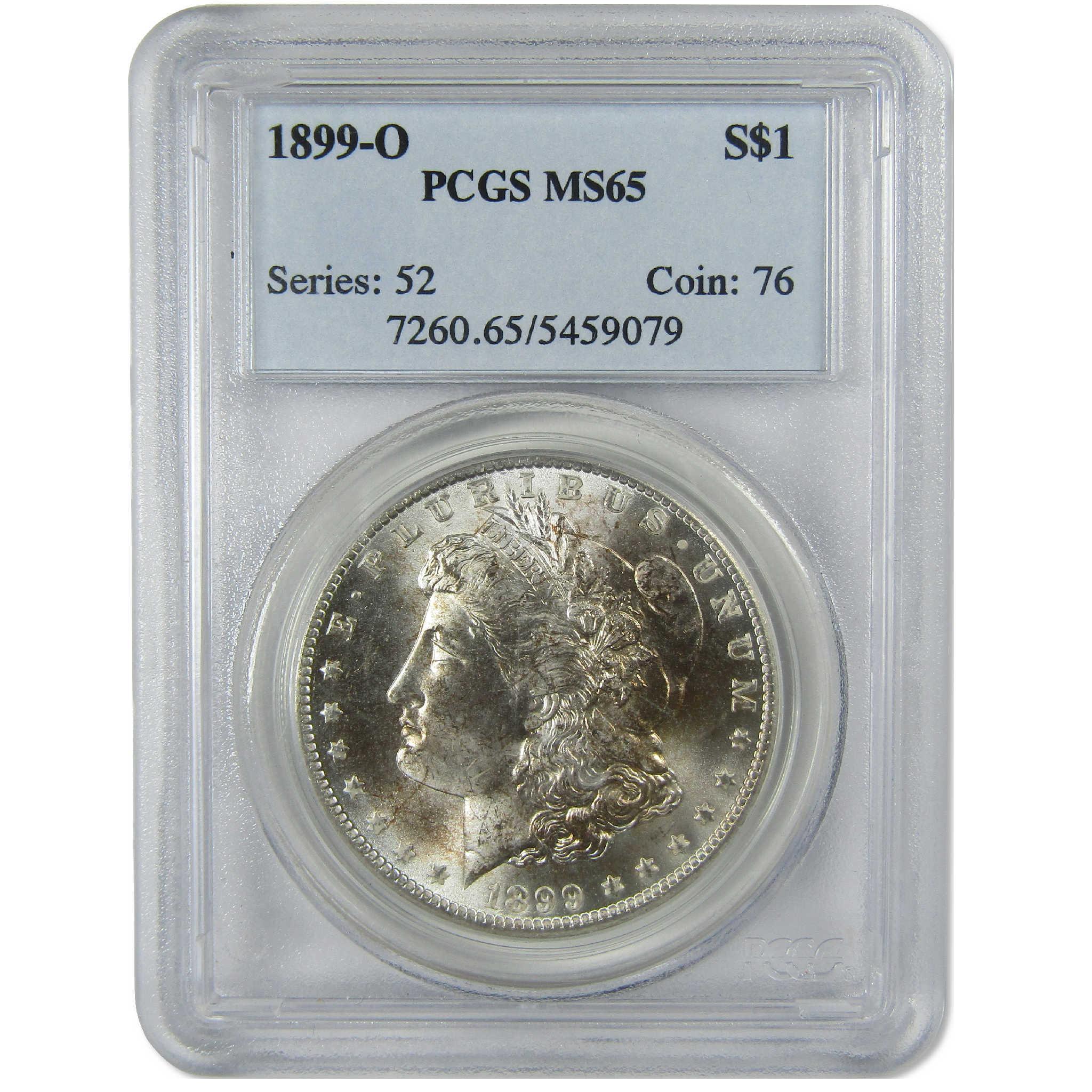 1899 O Morgan Silver Dollar MS 65 PCGS Uncirculated $1 Coin - Morgan coin - Morgan silver dollar - Morgan silver dollar for sale - Profile Coins & Collectibles
