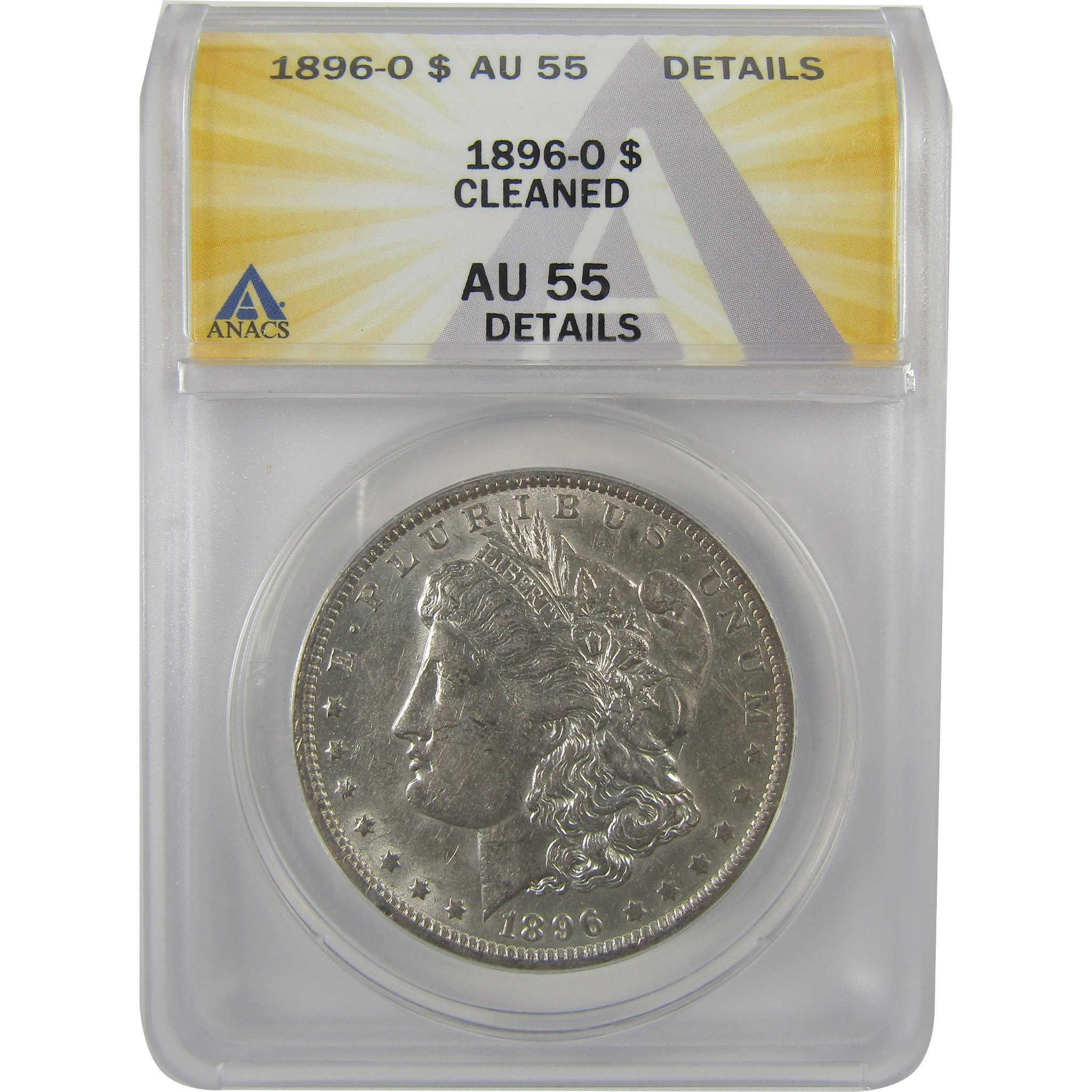 1896 O Morgan Dollar AU 55 Details ANACS Silver $1 Coin SKU:I18998 - Morgan coin - Morgan silver dollar - Morgan silver dollar for sale - Profile Coins & Collectibles