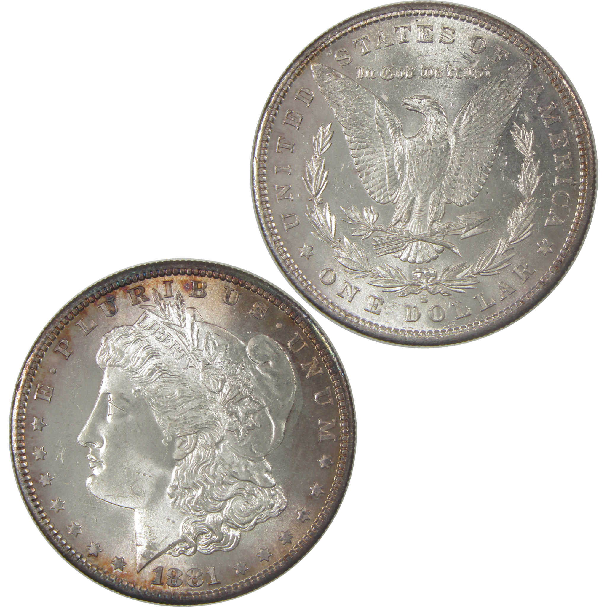 1881 S Morgan Silver Dollar BU Gem Uncirculated Mint State $1 Coin - Morgan coin - Morgan silver dollar - Morgan silver dollar for sale - Profile Coins & Collectibles