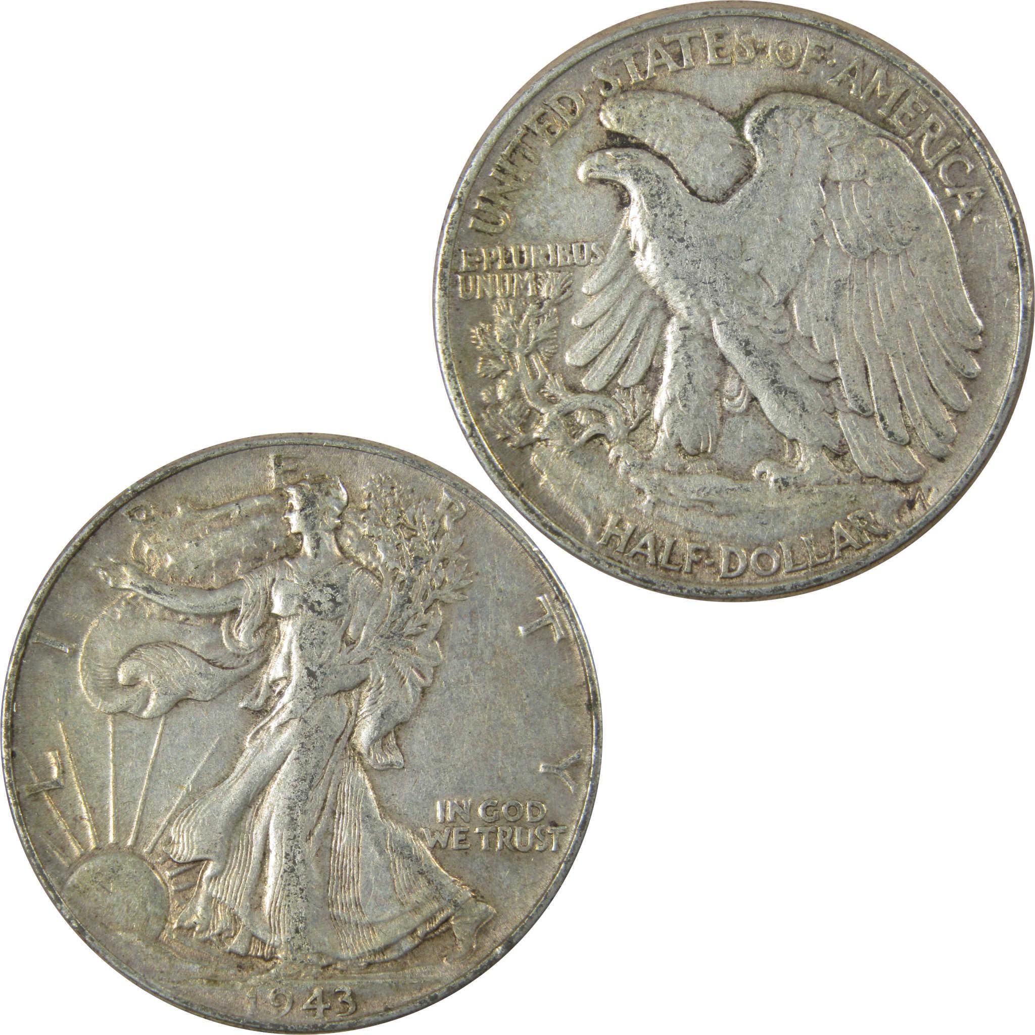 1943 Liberty Walking Silver Half Dollar XF EF Extremely Fine SKU:CP530