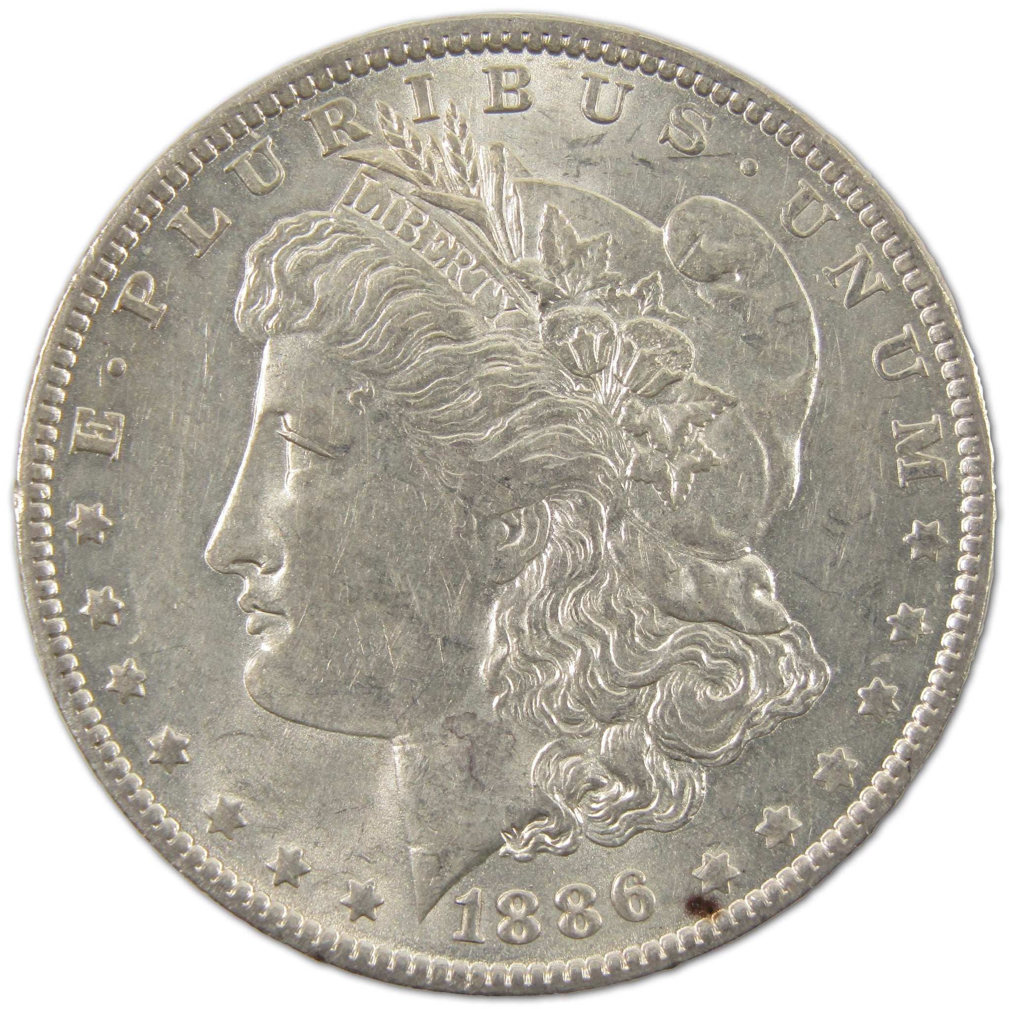 1886 O Morgan Dollar Borderline Uncirculated Silver $1 Coin SKU:I10591 - Morgan coin - Morgan silver dollar - Morgan silver dollar for sale - Profile Coins & Collectibles