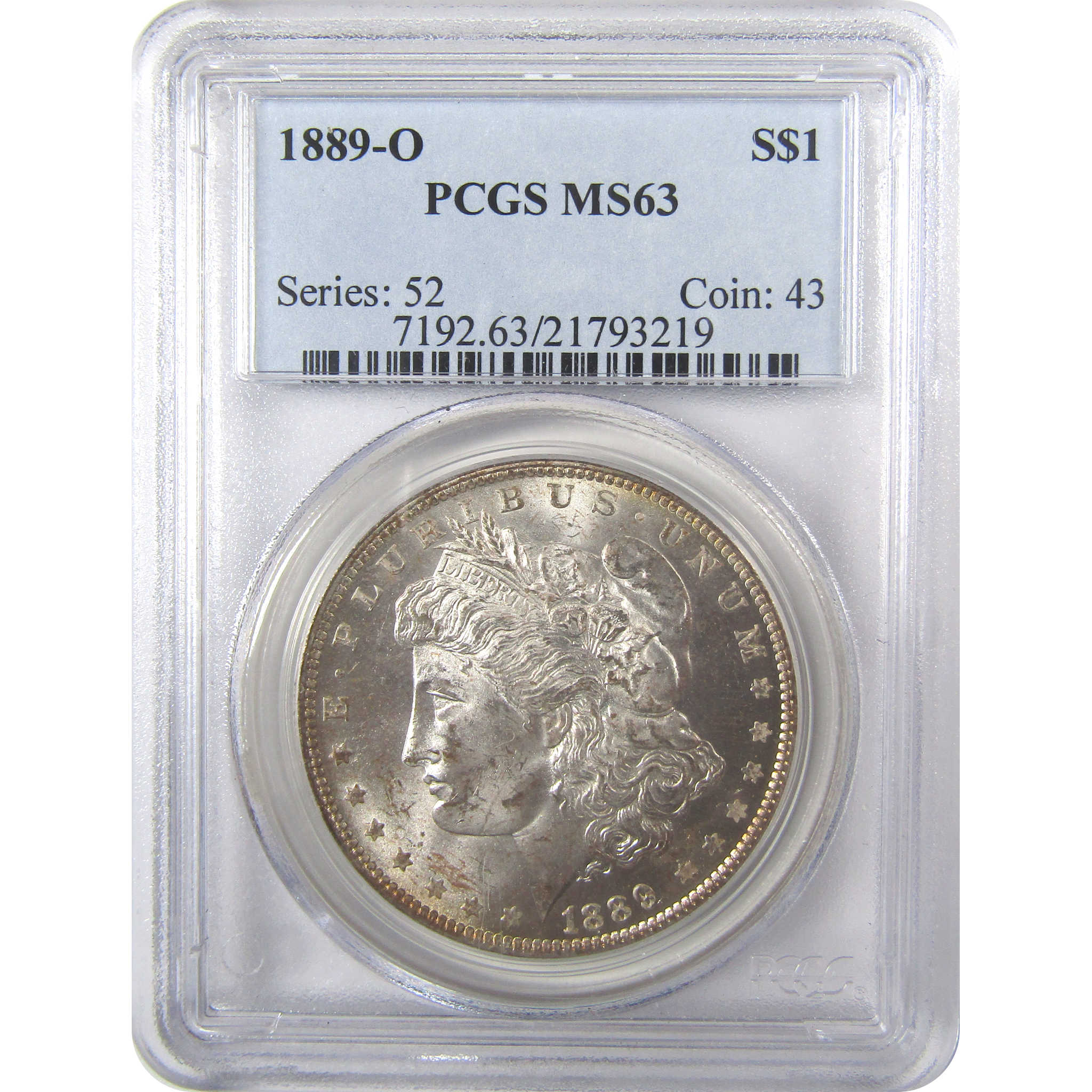 1889 O Morgan Silver Dollar MS 63 PCGS Uncirculated $1 Coin SKU:I24411