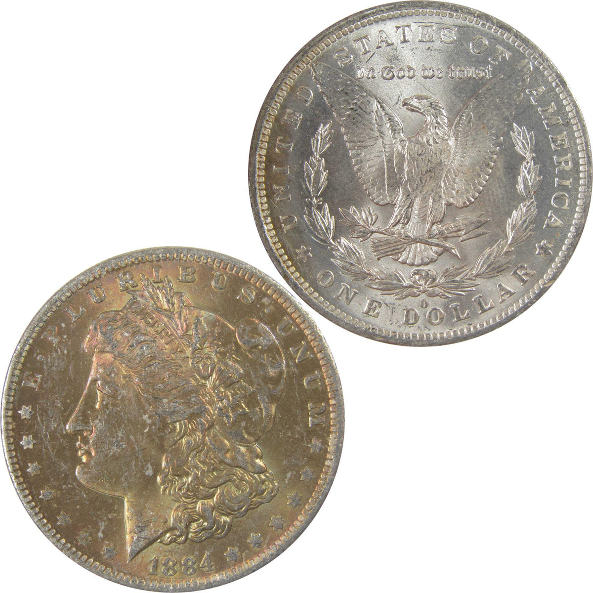 1884 O Morgan Silver Dollar BU Choice Uncirculated Toned SKU:I24196