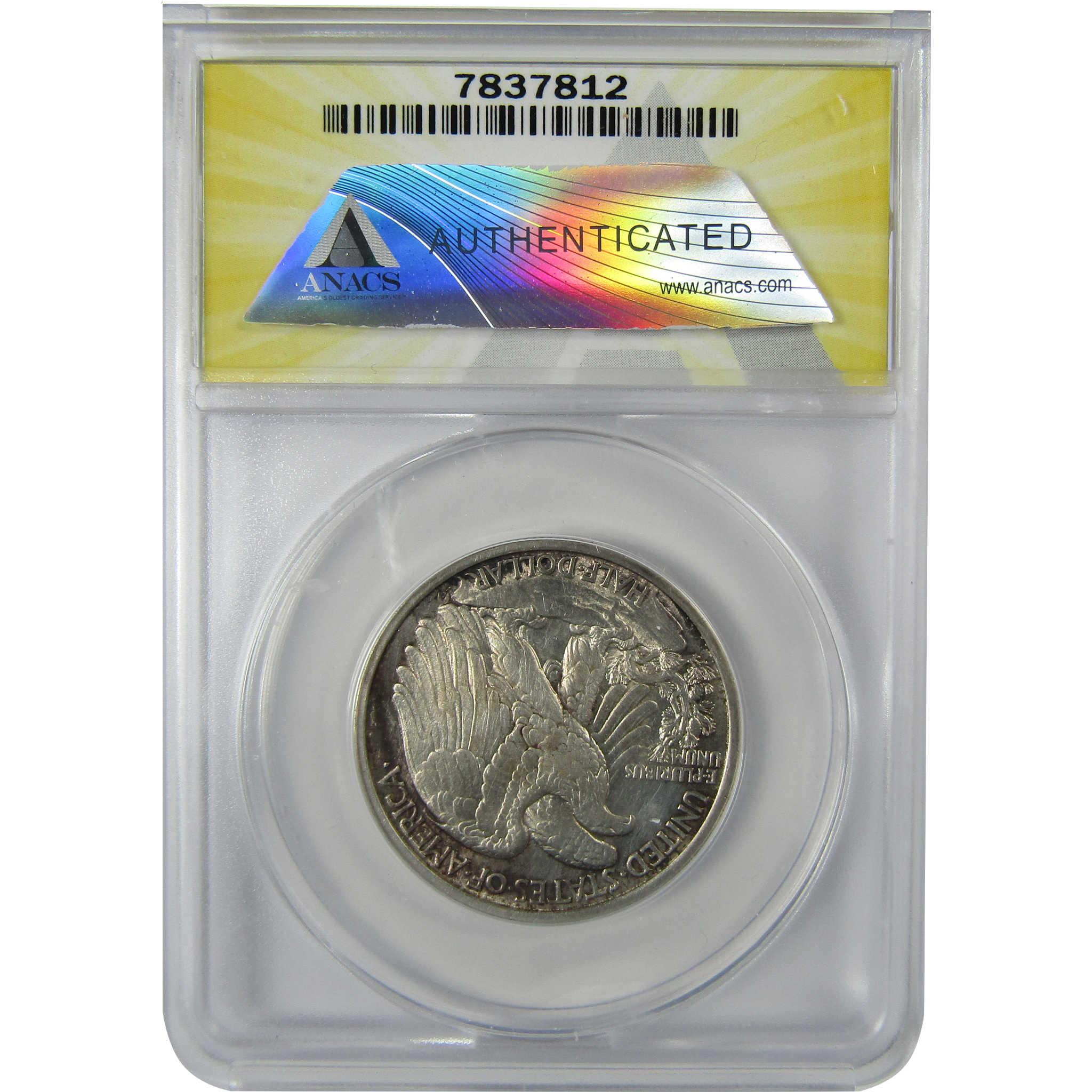 1916 Liberty Walking Silver Half Dollar AU 50 Details ANACS SKU:CP580