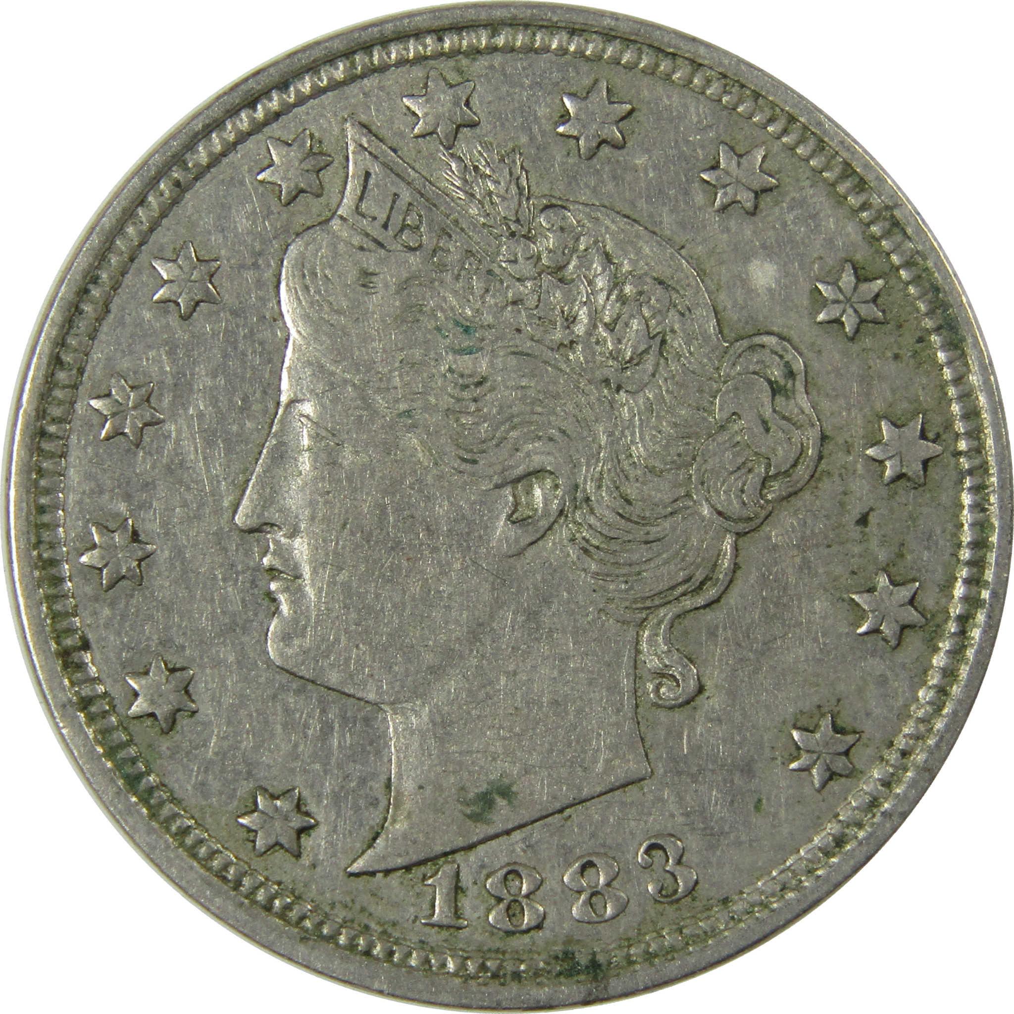 1883 No Cents Liberty Head V Nickel XF EF Extremely Fine SKU:I26985