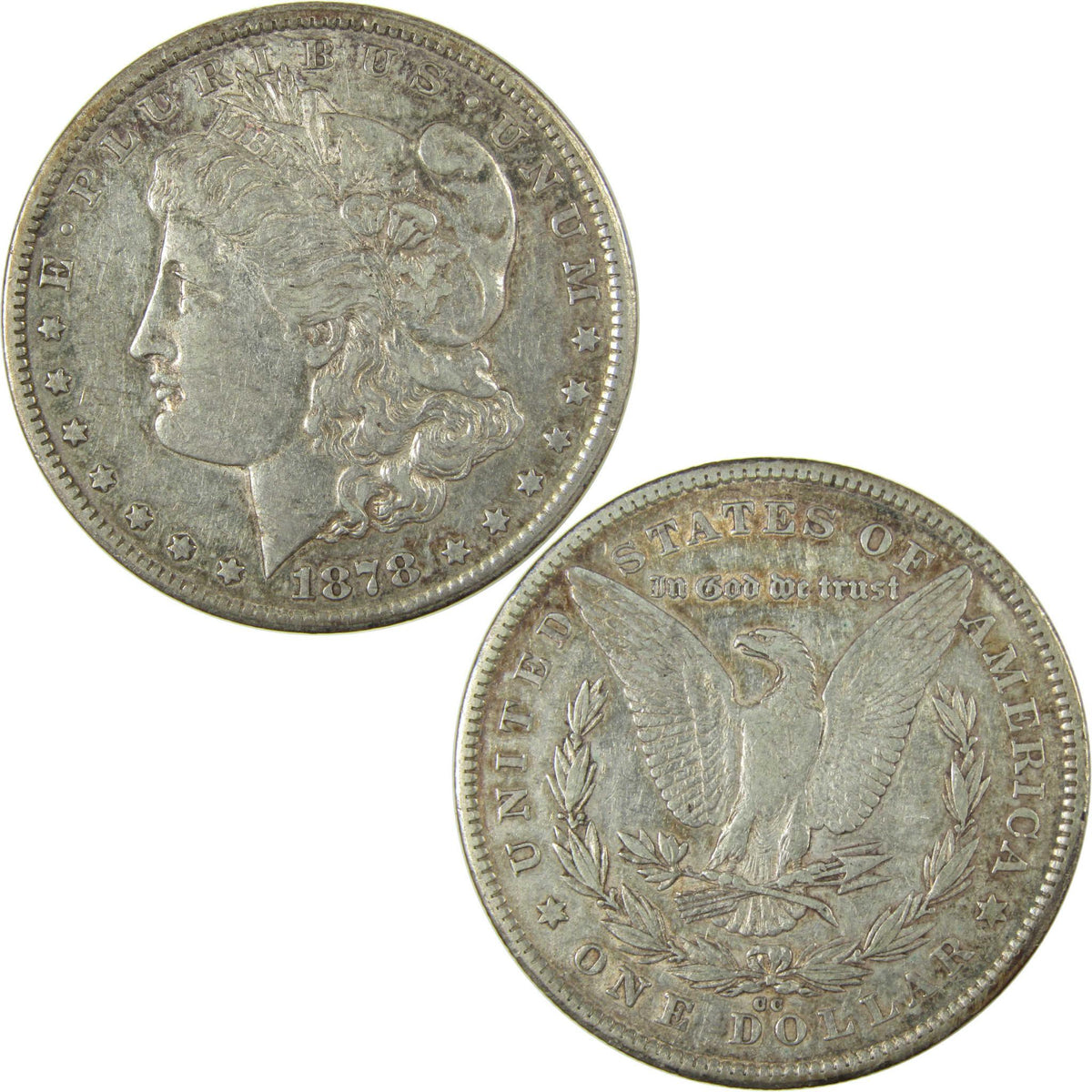 1878 CC Morgan Silver Dollar XF EF Extremely Fine $1 Coin SKU:I26059 - Morgan coin - Morgan silver dollar - Morgan silver dollar for sale - Profile Coins & Collectibles