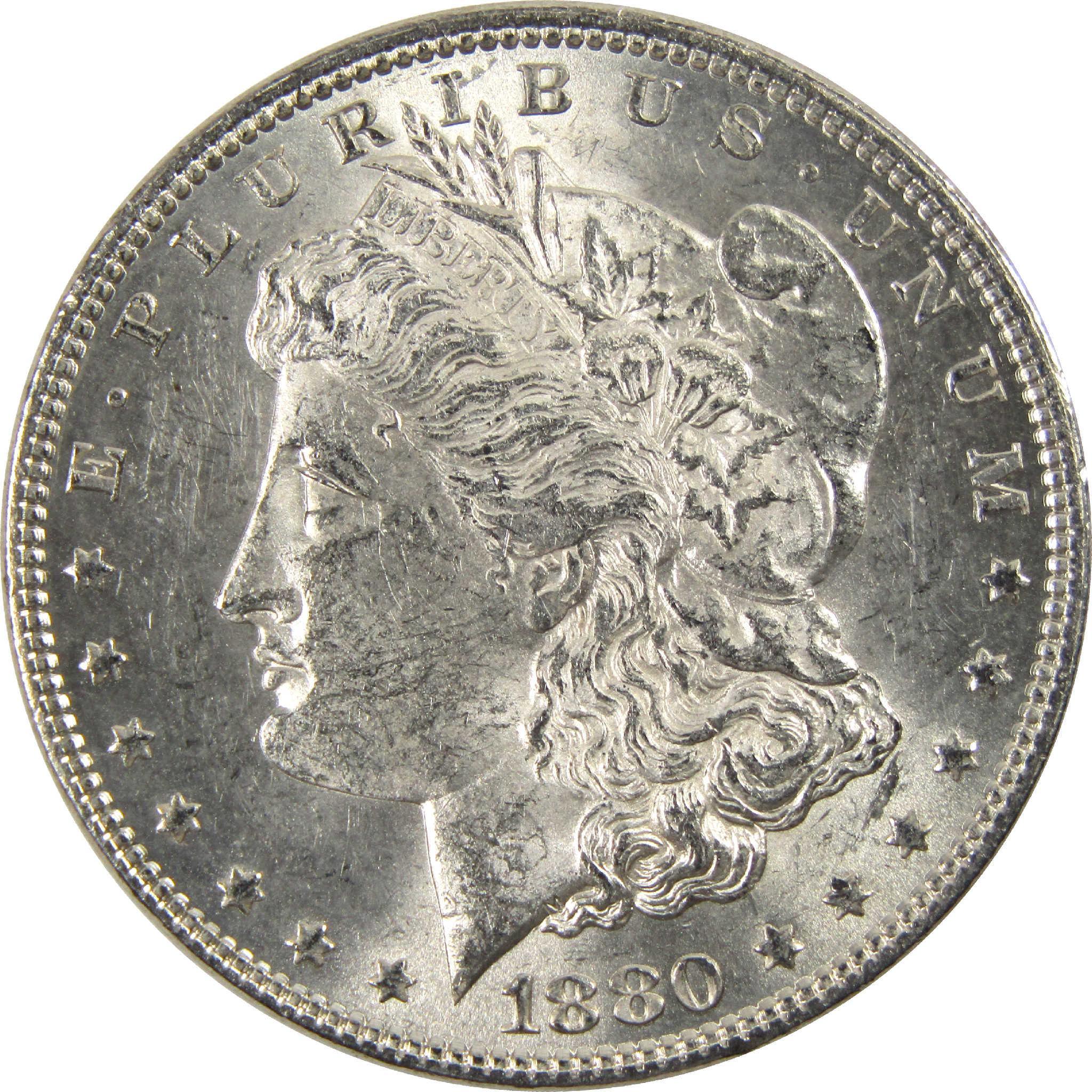 1880 Morgan Dollar CH AU Choice About Uncirculated Silver $1 Coin - Morgan coin - Morgan silver dollar - Morgan silver dollar for sale - Profile Coins & Collectibles