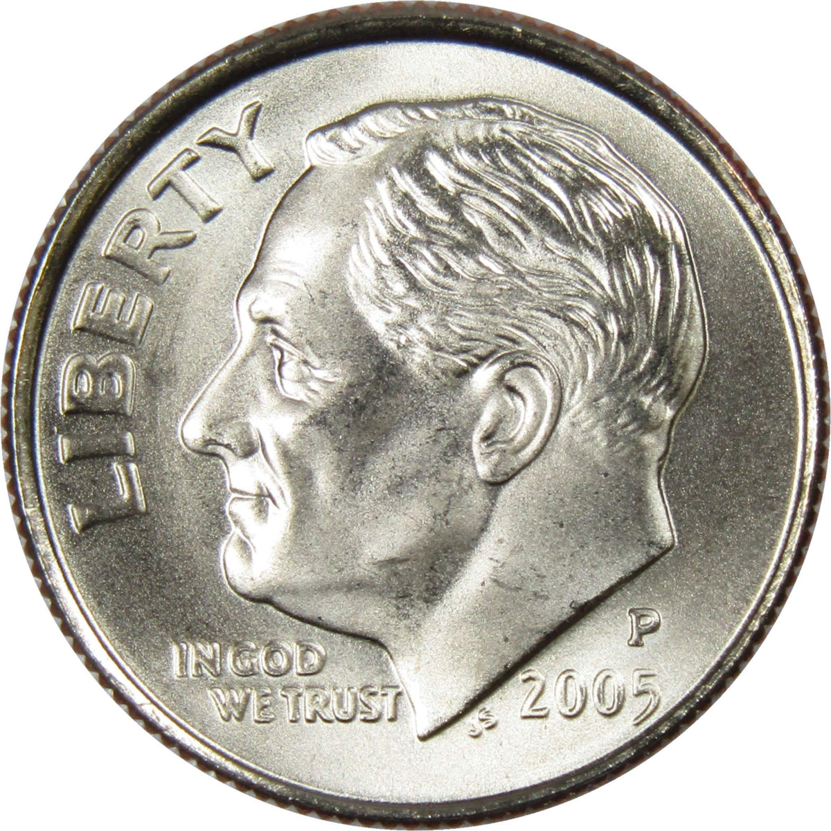2005 P Roosevelt Dime Clad Uncirculated Mint State 10c Coin