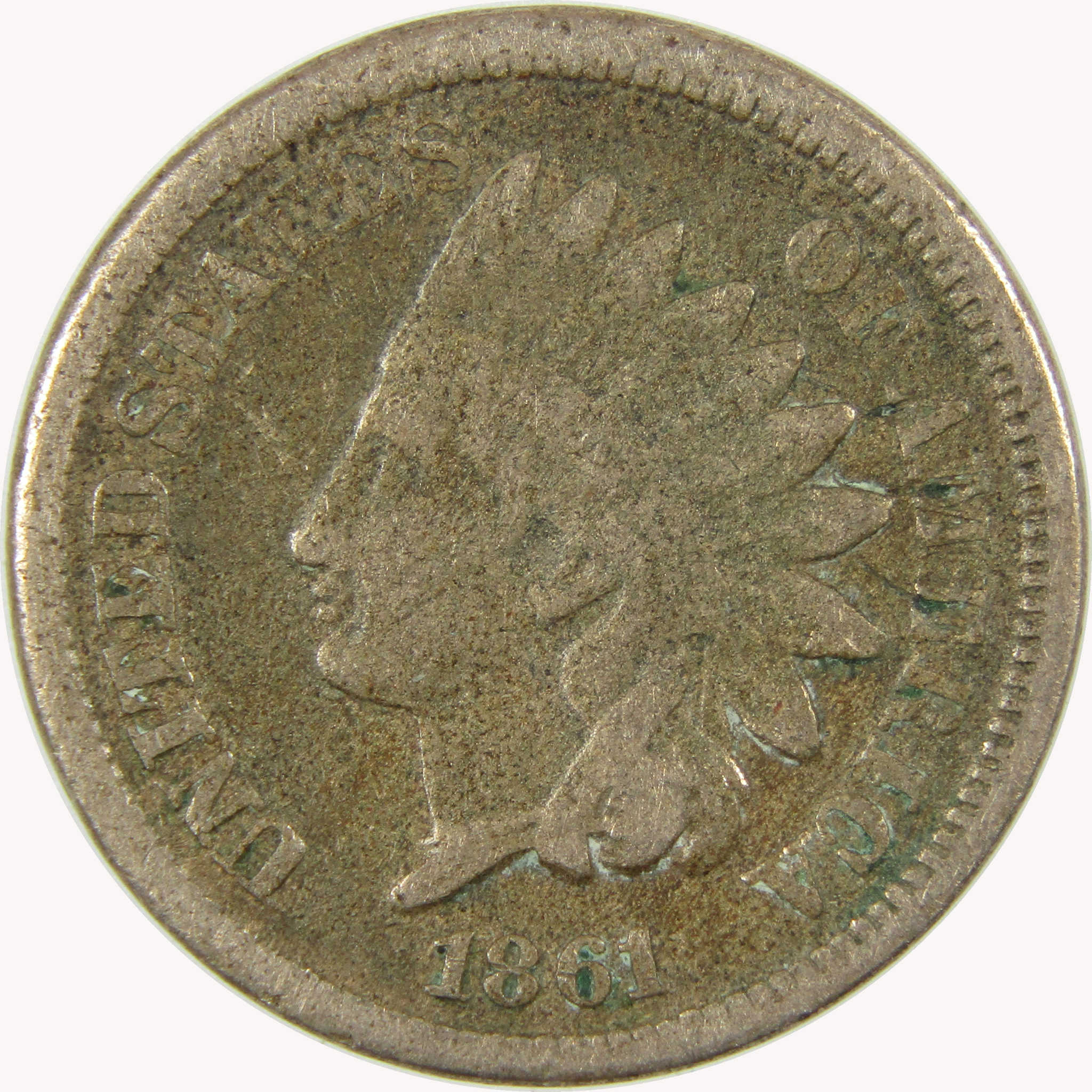 1861 Indian Head Cent G Good Penny 1c Coin SKU:CP1072