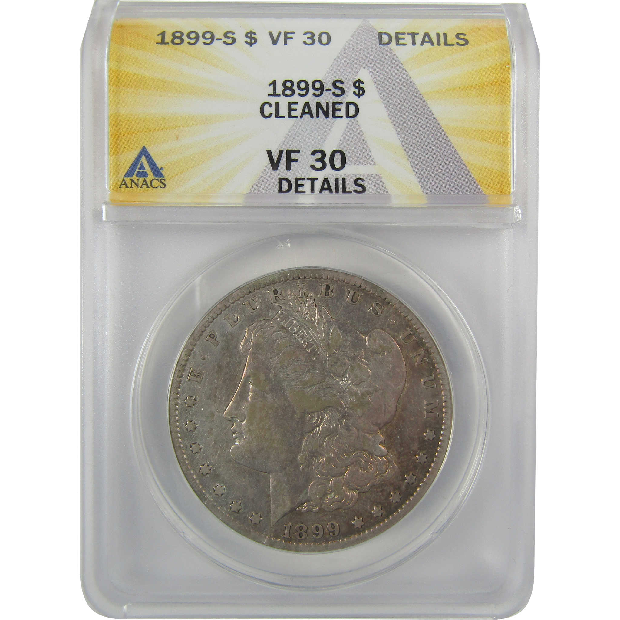 1899 S Morgan Dollar VF 30 Details ANACS Silver $1 Coin SKU:I19062 - Morgan coin - Morgan silver dollar - Morgan silver dollar for sale - Profile Coins & Collectibles