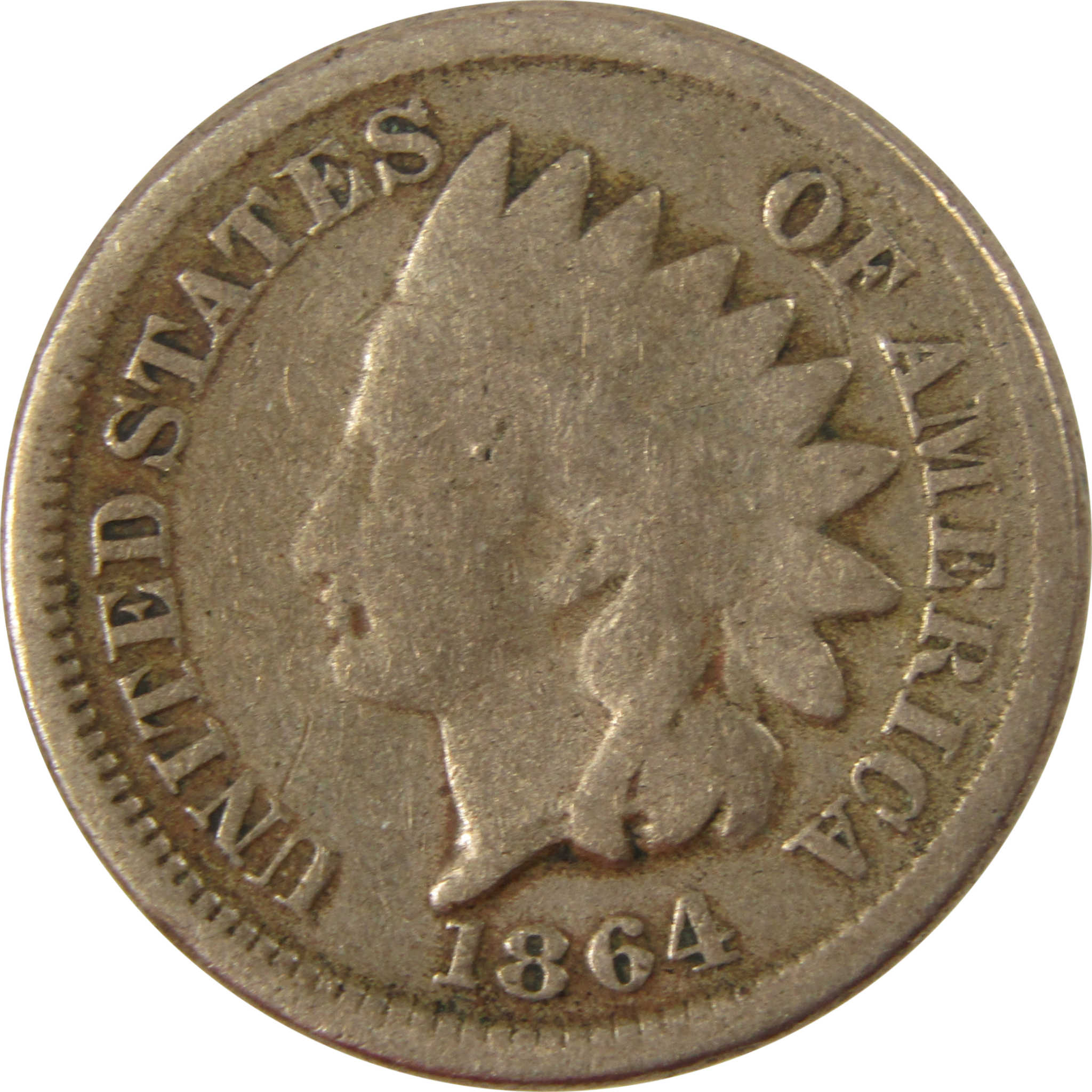 1864 Indian Head Copper-Nickel Cent G Good Details Penny SKU:CP1222
