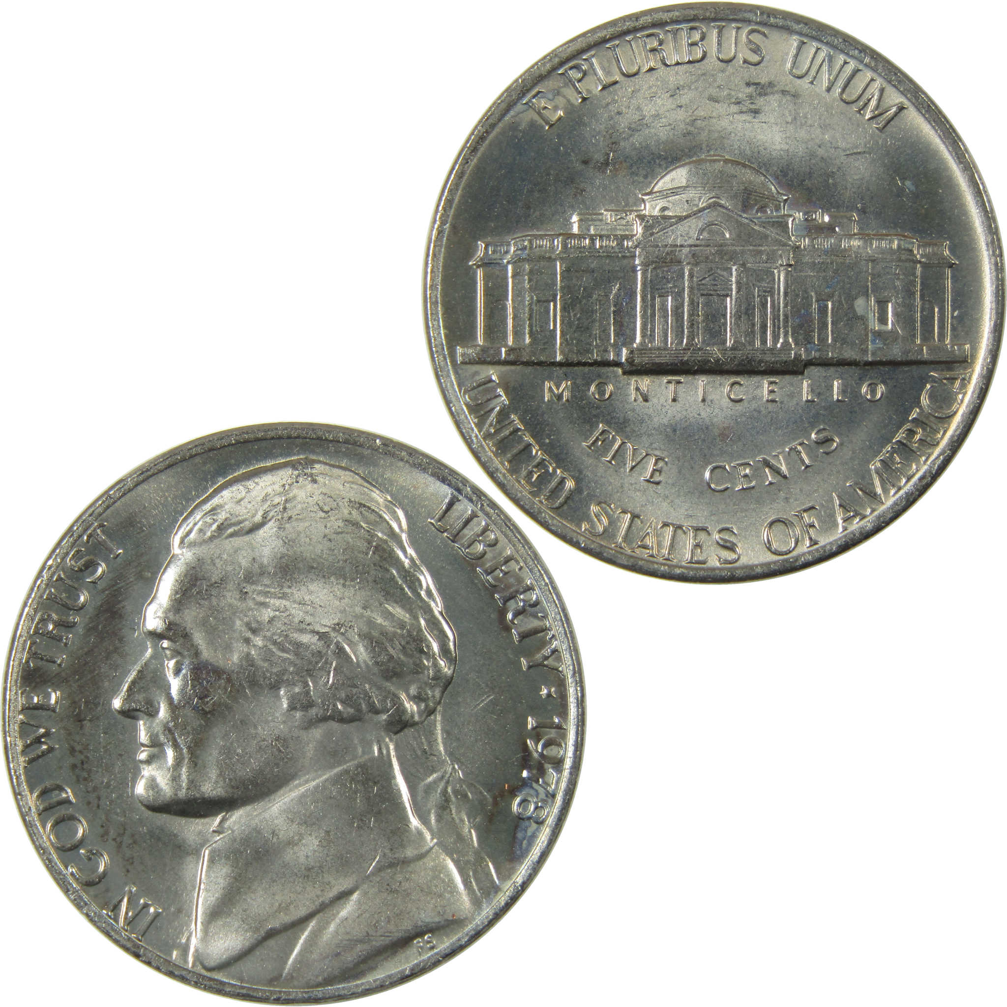 1978 Jefferson Nickel Uncirculated Mint State 5c Coin Collectible