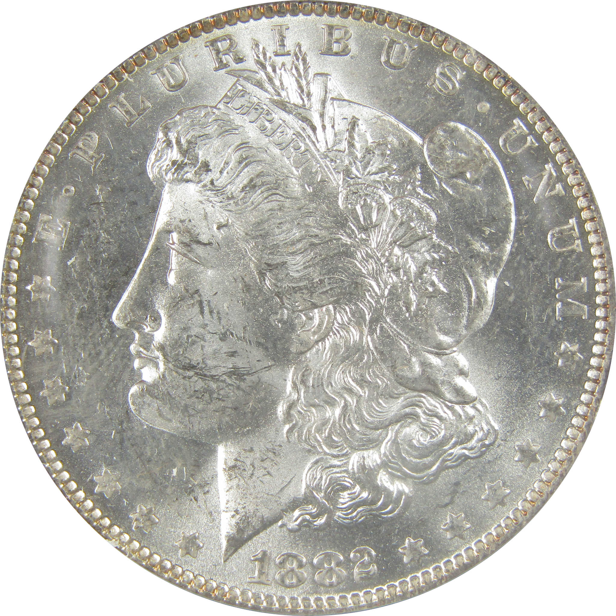 1882 O/S VAM-4 Recessed Top 100 Morgan Dollar MS 62 ANACS SKU:I21958 - Morgan coin - Morgan silver dollar - Morgan silver dollar for sale - Profile Coins & Collectibles