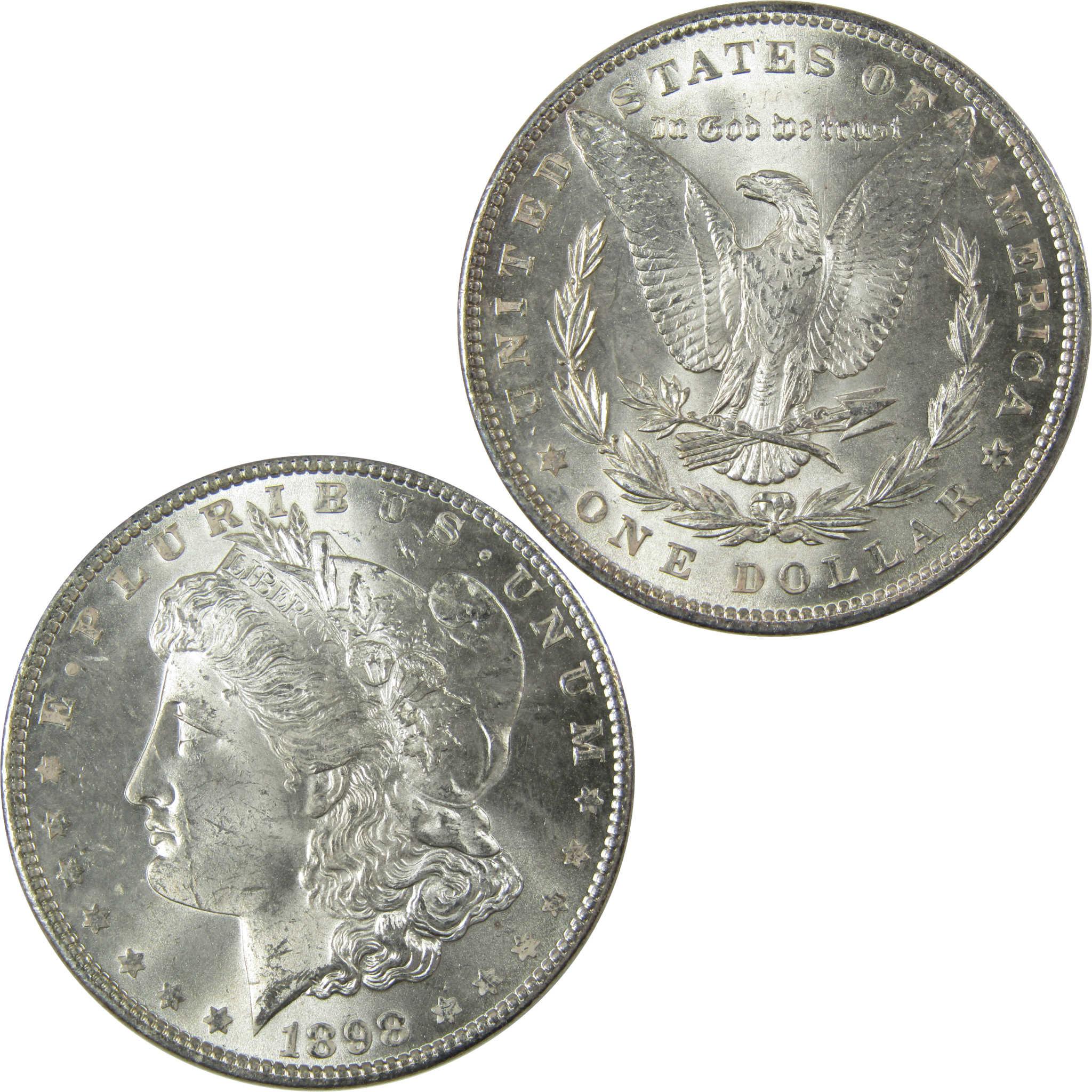 1898 Morgan Silver Dollar Uncirculated Mint State $1 Coin SKU:I27763 - Morgan coin - Morgan silver dollar - Morgan silver dollar for sale - Profile Coins & Collectibles