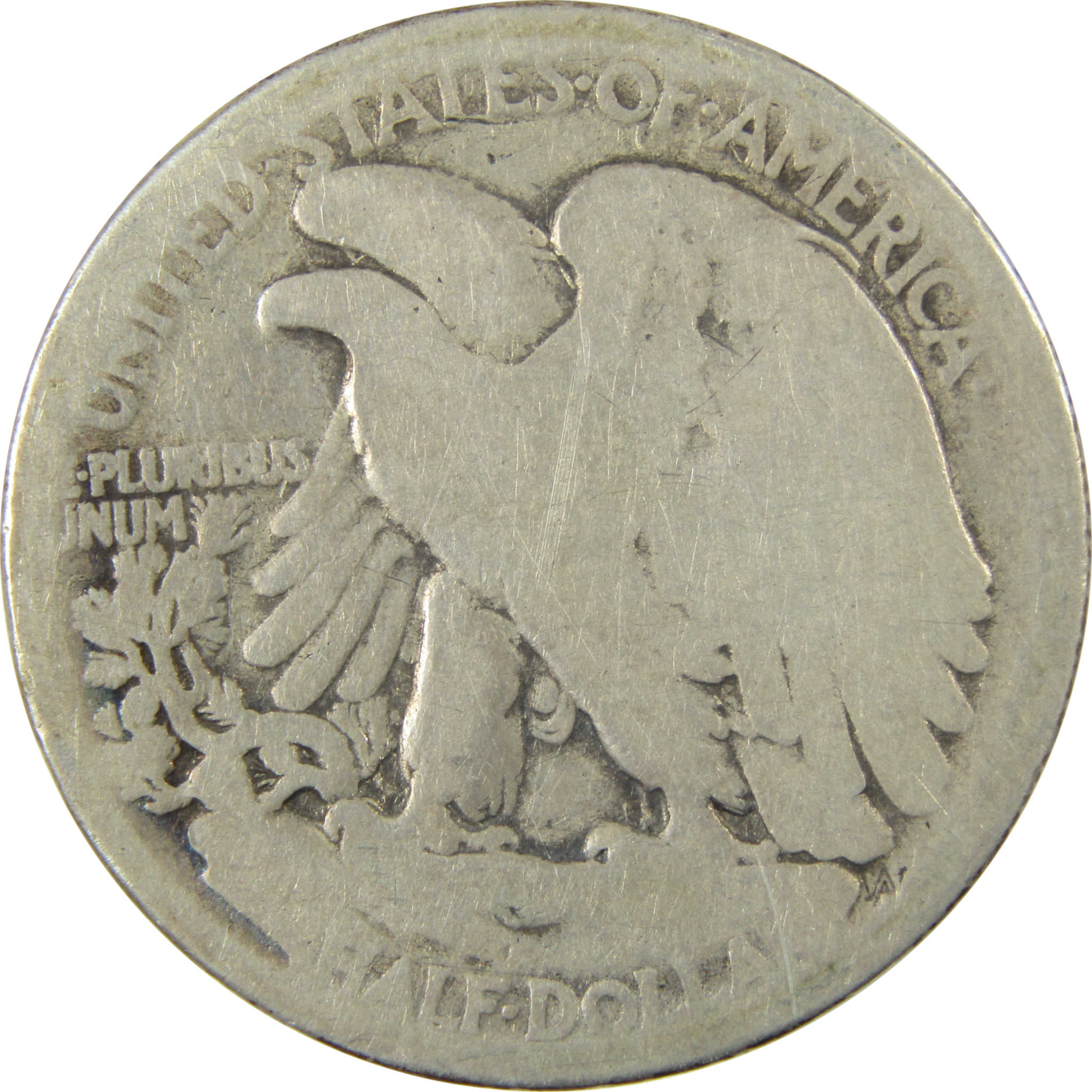 1917 D Obverse Liberty Walking Silver 50c G Good Details SKU:CP1441