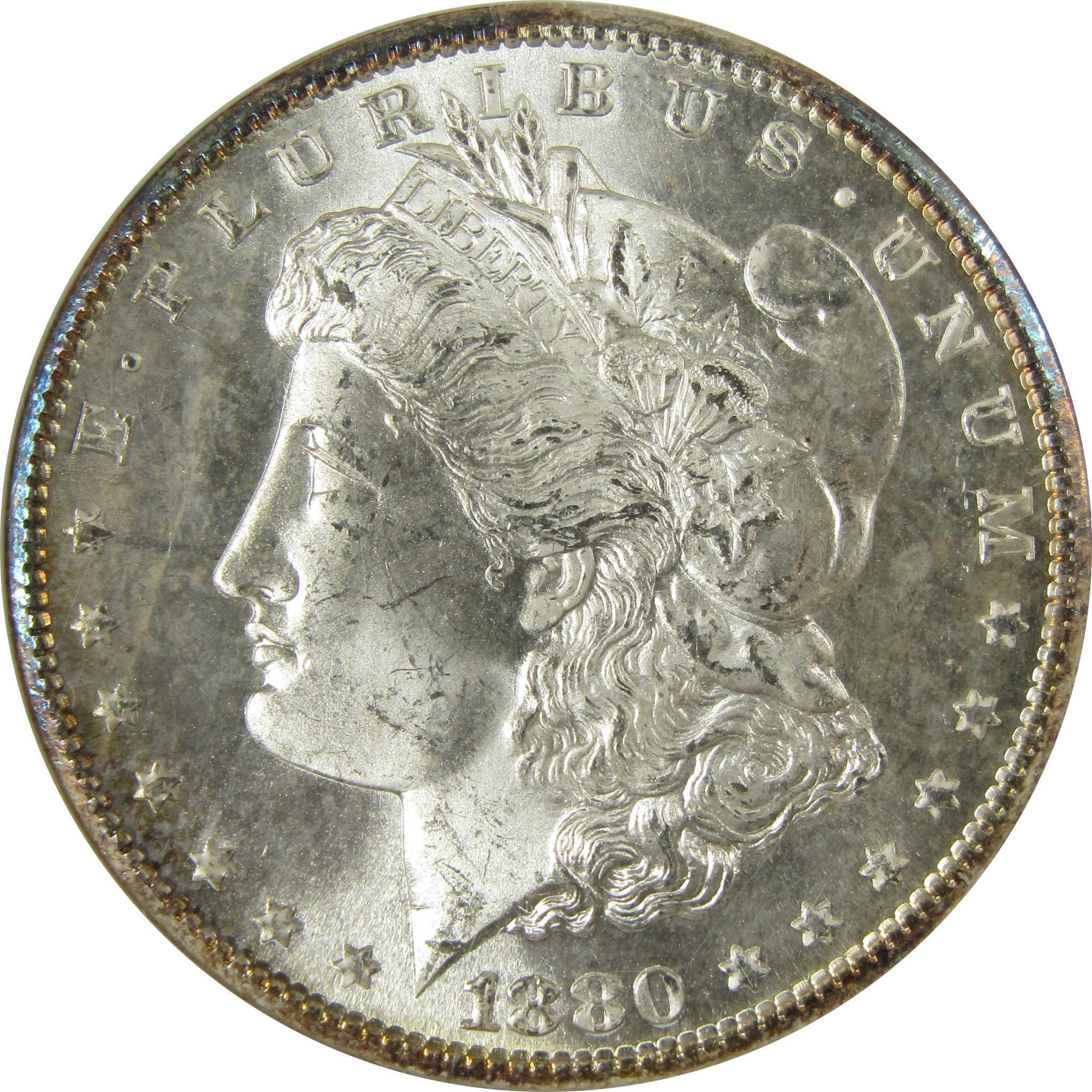 1880 S Morgan Silver $1 MS 64 NGC Uncirculated Toned Reverse SKU:CP933
