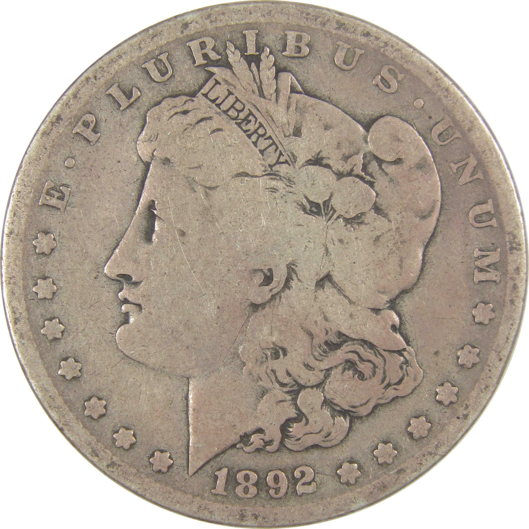1892 S Morgan Dollar VG Very Good Silver $1 Coin SKU:CPC1041 - Morgan coin - Morgan silver dollar - Morgan silver dollar for sale - Profile Coins & Collectibles