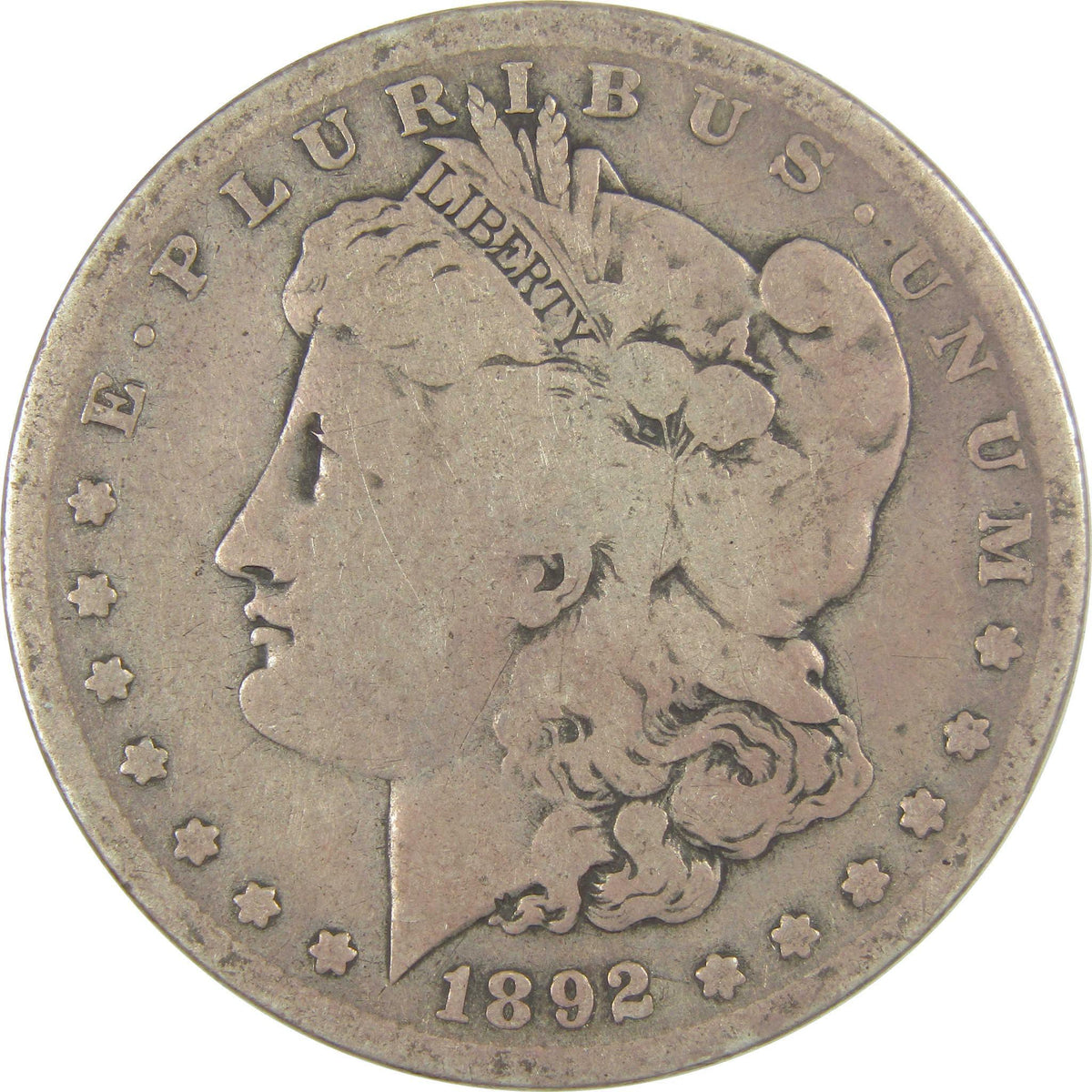 1892 S Morgan Dollar VG Very Good Silver $1 Coin SKU:CPC1041 - Morgan coin - Morgan silver dollar - Morgan silver dollar for sale - Profile Coins & Collectibles