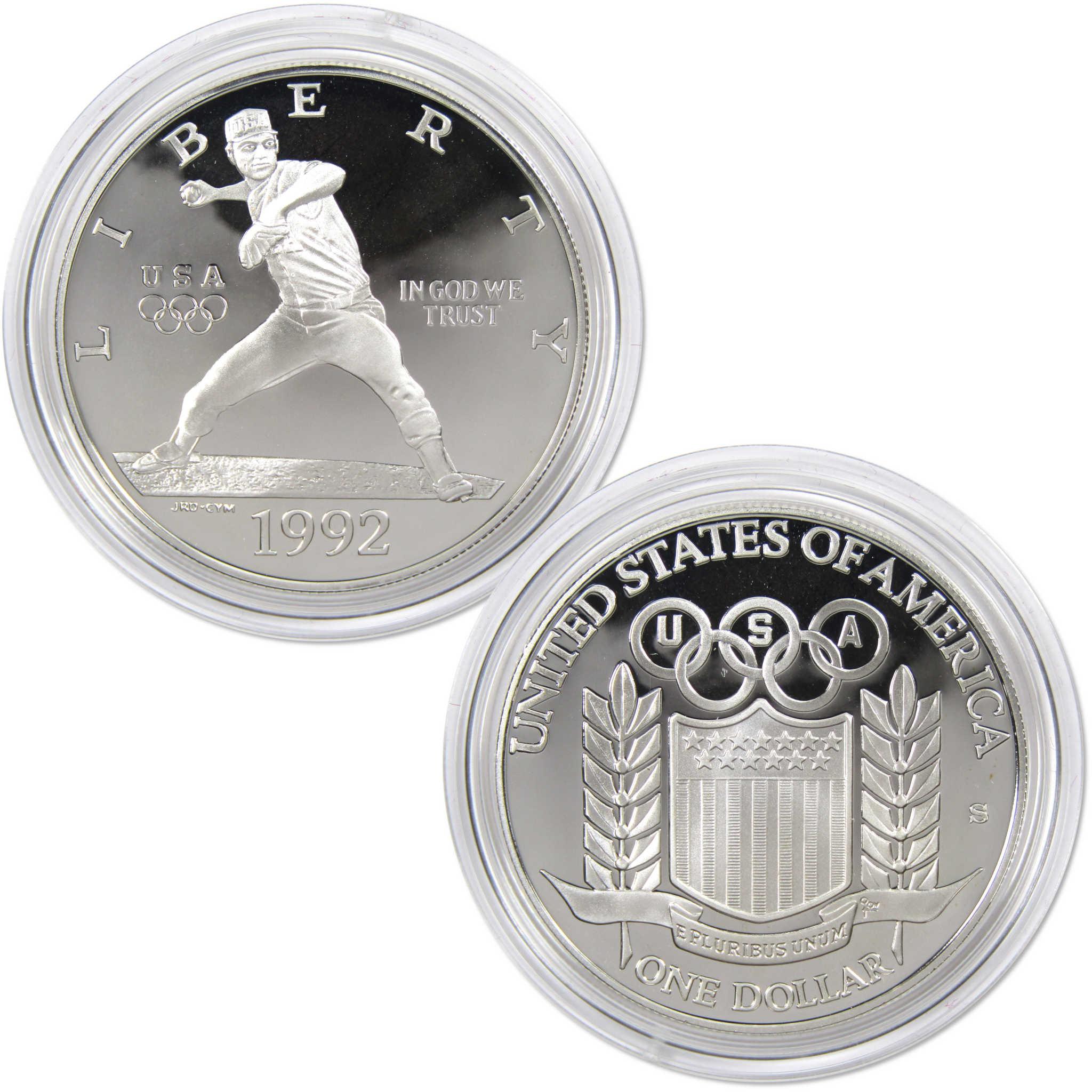 1992 S XXV Olympiad Commemorative Silver Dollar Proof $1 Coin