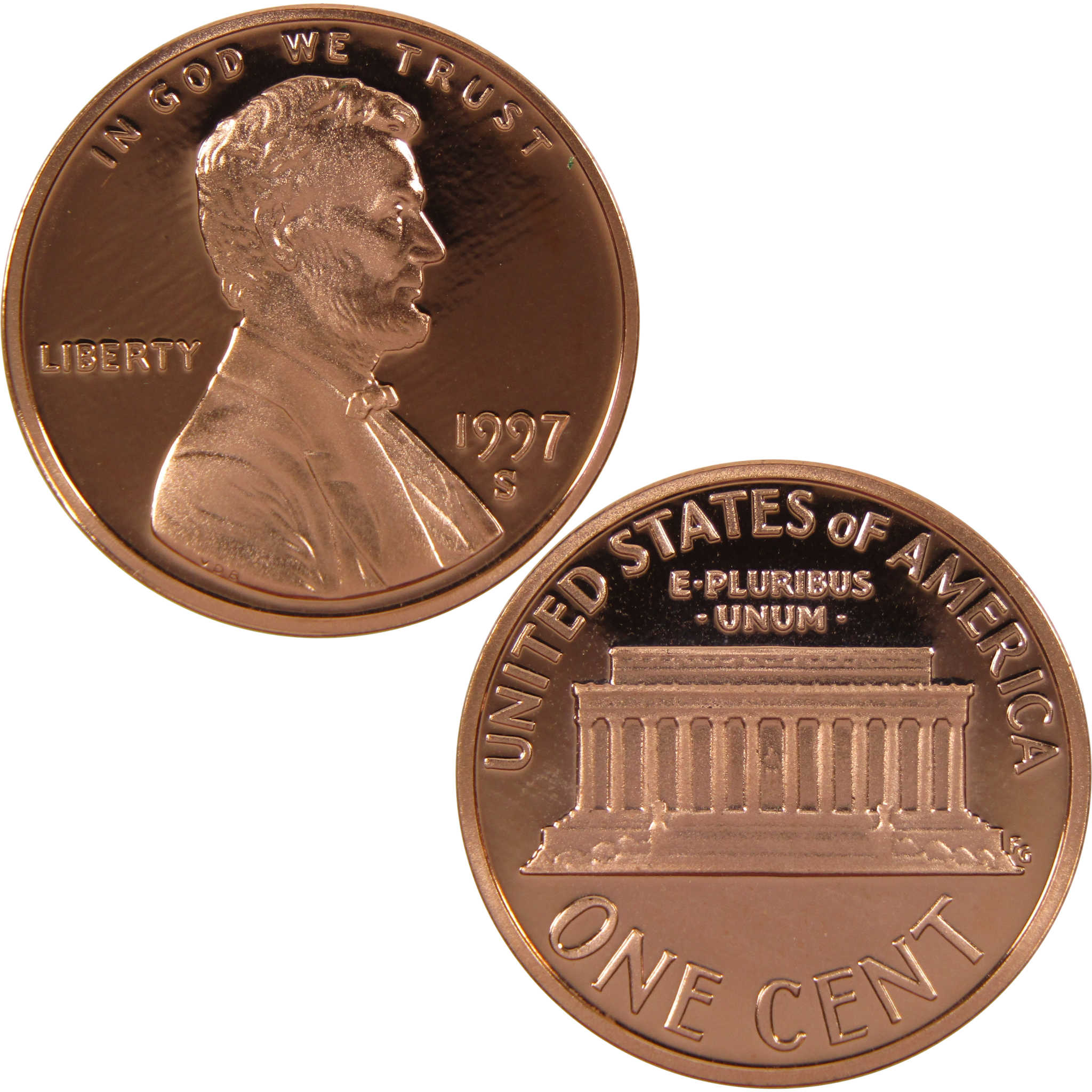 1997 S Lincoln Memorial Cent Choice Proof Penny 1c Coin Collectible