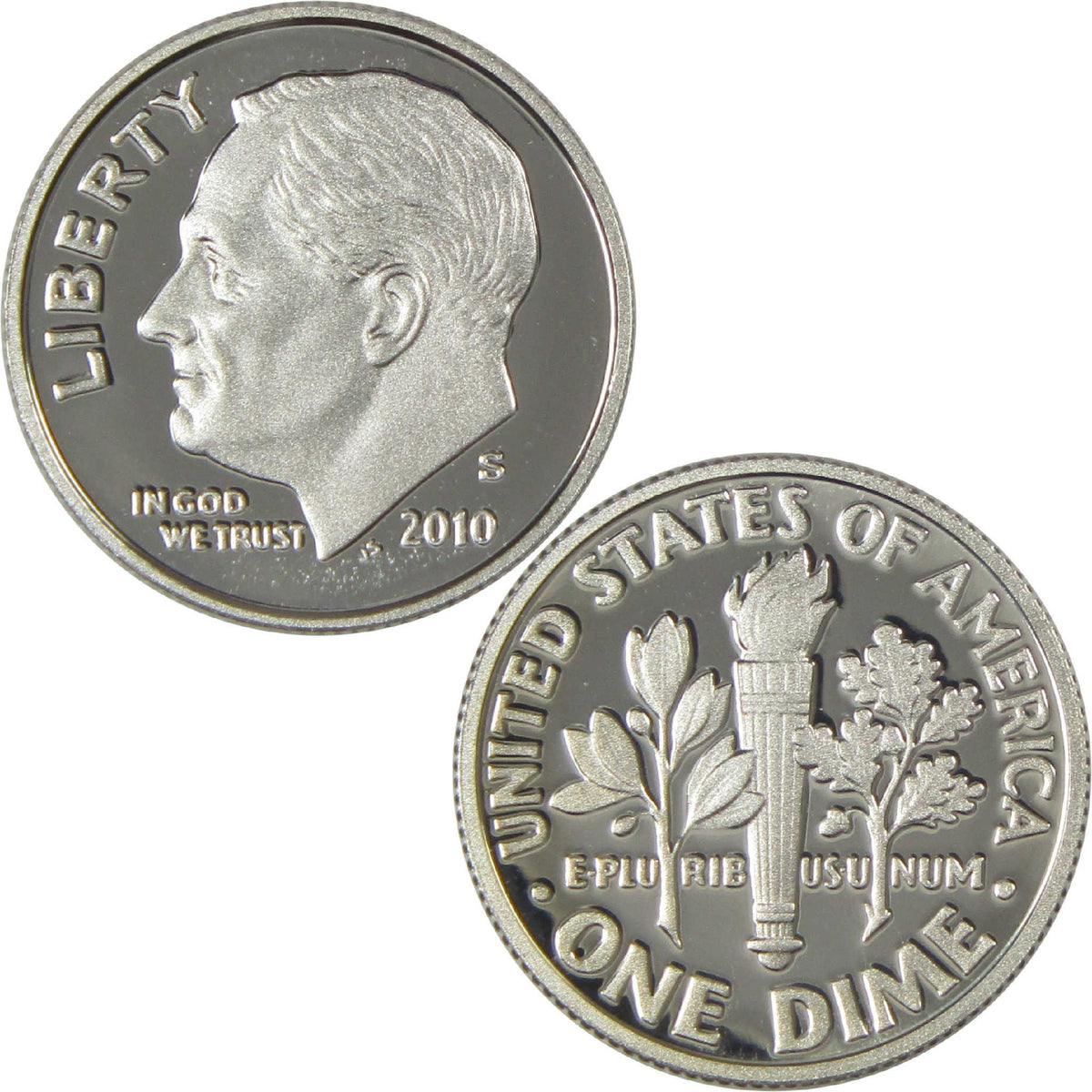 2010 S Roosevelt Silver Dime Proof 10c Coin Collectible