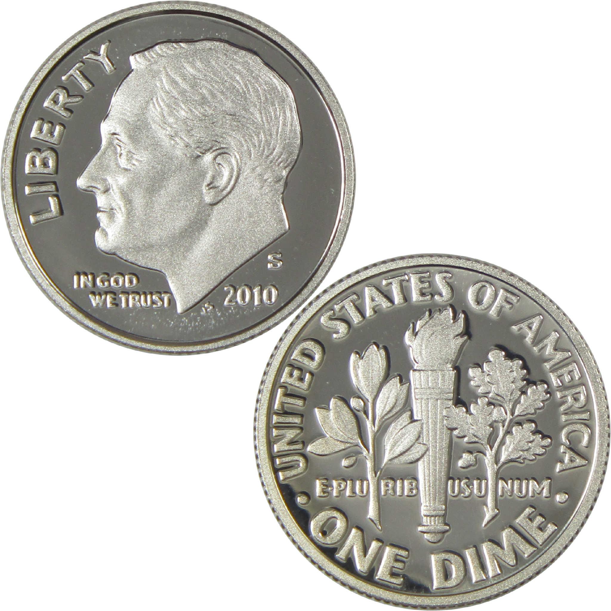 2010 S Roosevelt Dime Choice Proof Silver 10c Coin