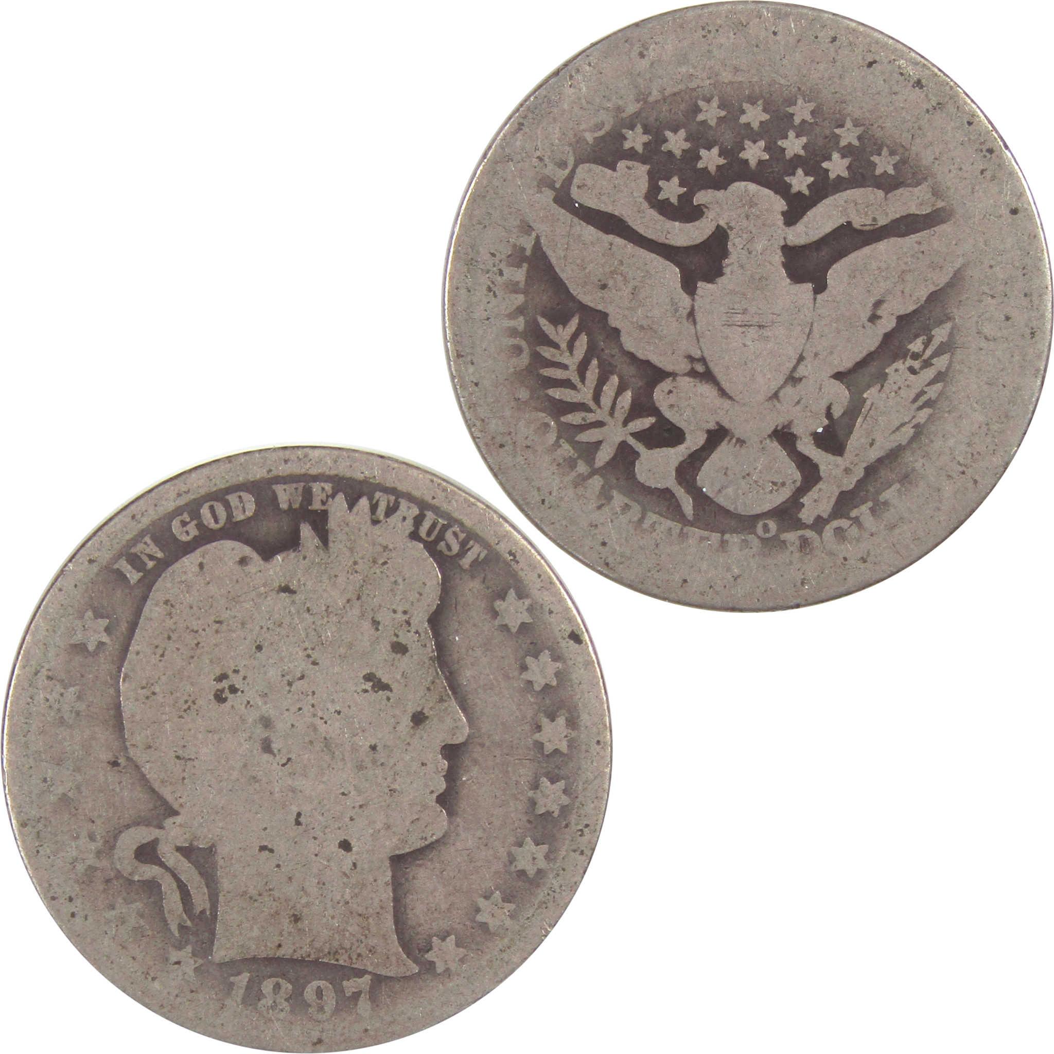 1897 O Barber Quarter AG About Good Silver 25c Coin SKU:I18128