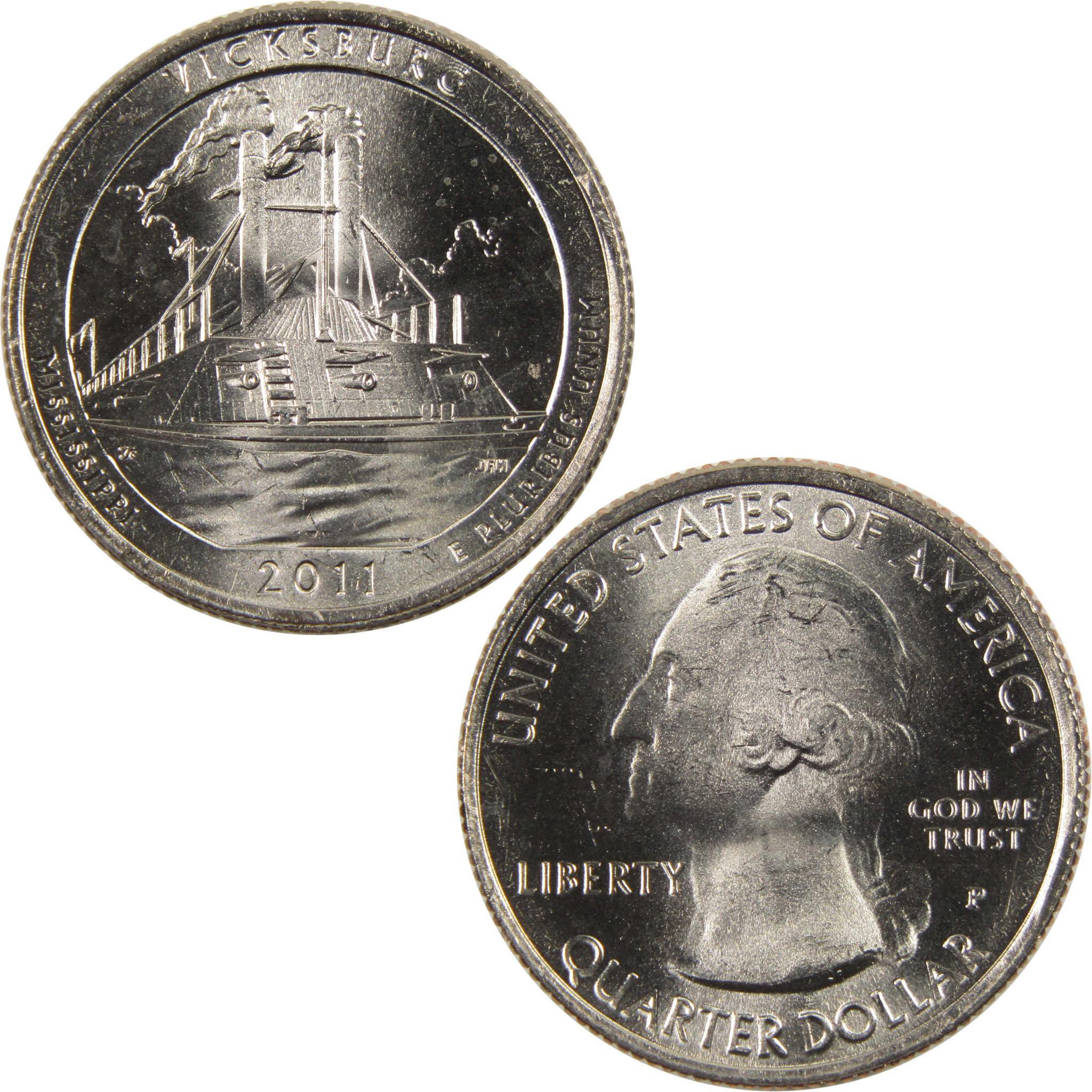 2011 P Vicksburg National Military Park Quarter Uncirculated Clad 25c