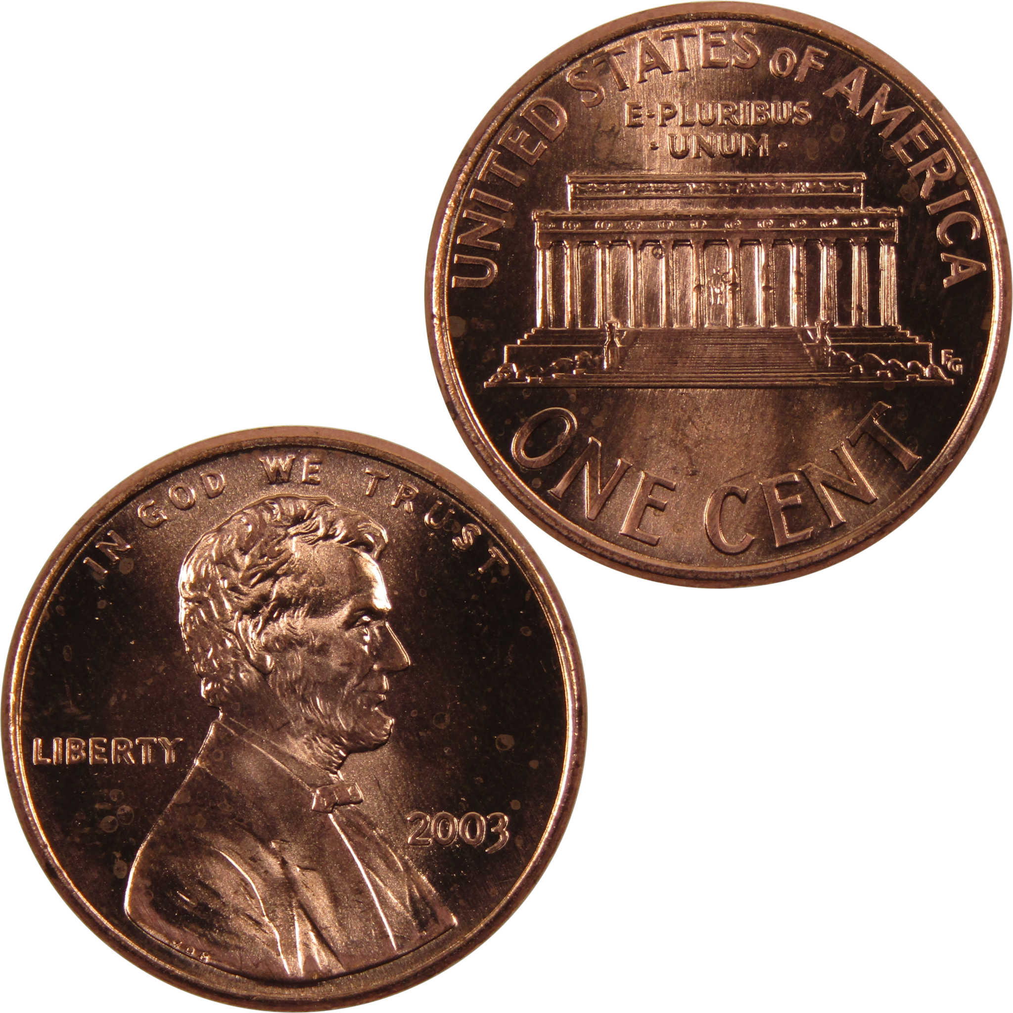 2003 Lincoln Memorial Cent BU Uncirculated Penny 1c Coin