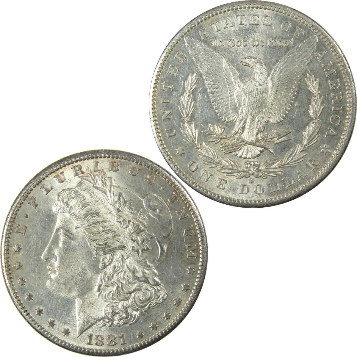 1881 S Morgan Silver Dollar Borderline Uncirculated $1 Coin SKU:I25357 - Morgan coin - Morgan silver dollar - Morgan silver dollar for sale - Profile Coins & Collectibles