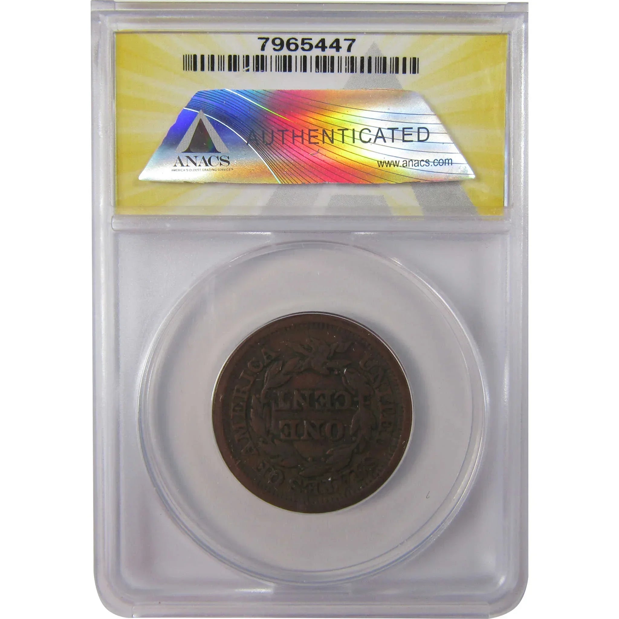 1850 Braided Hair Copper Large Cent VF 30 ANACS Penny SKU:I25622
