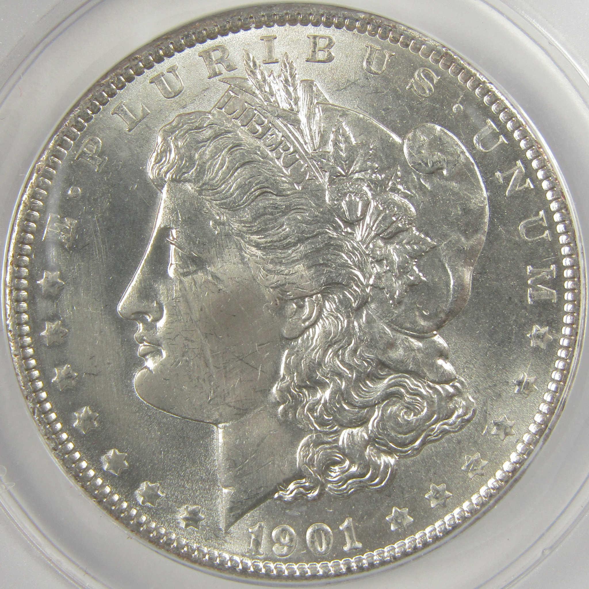 1901 Morgan Dollar MS 60 Details ANACS Silver Uncirculated SKU:I21292 - Morgan coin - Morgan silver dollar - Morgan silver dollar for sale - Profile Coins & Collectibles