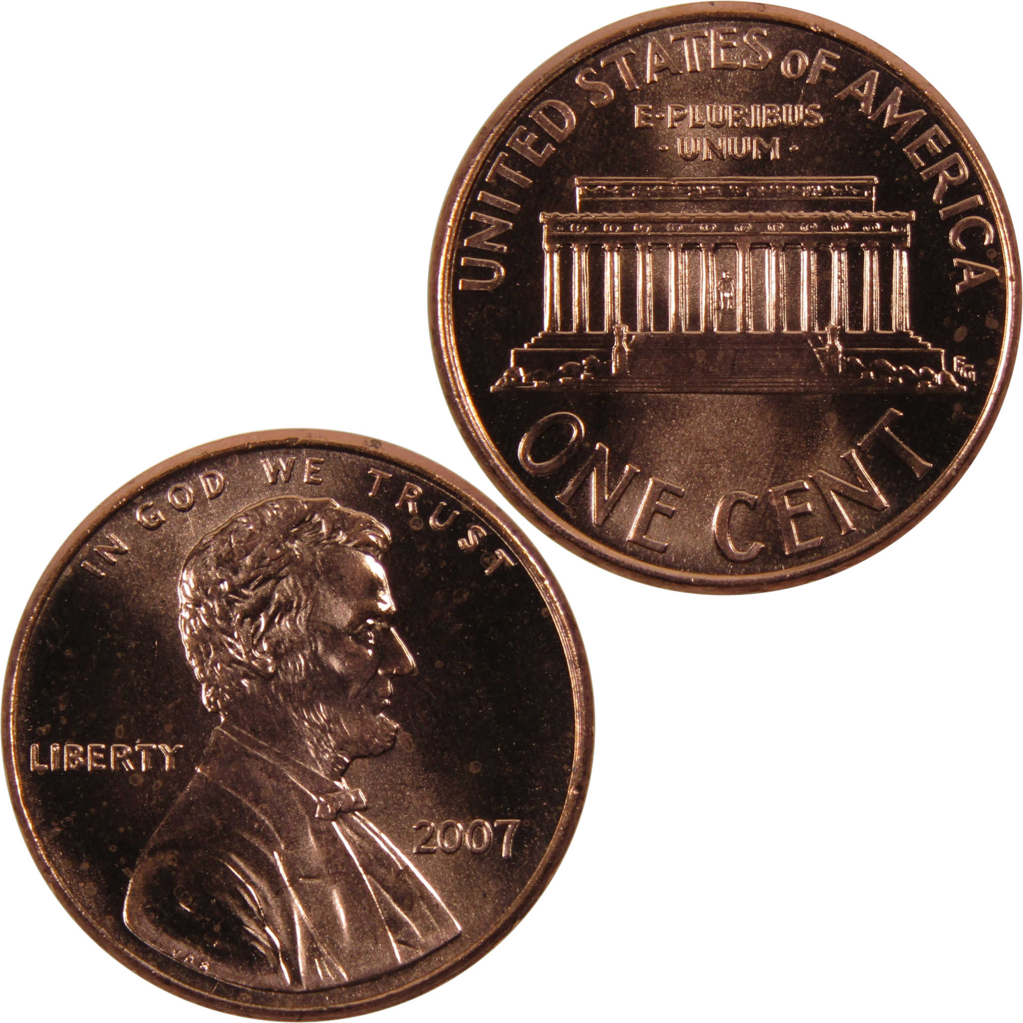 2007 Lincoln Memorial Cent BU Uncirculated Penny 1c Coin
