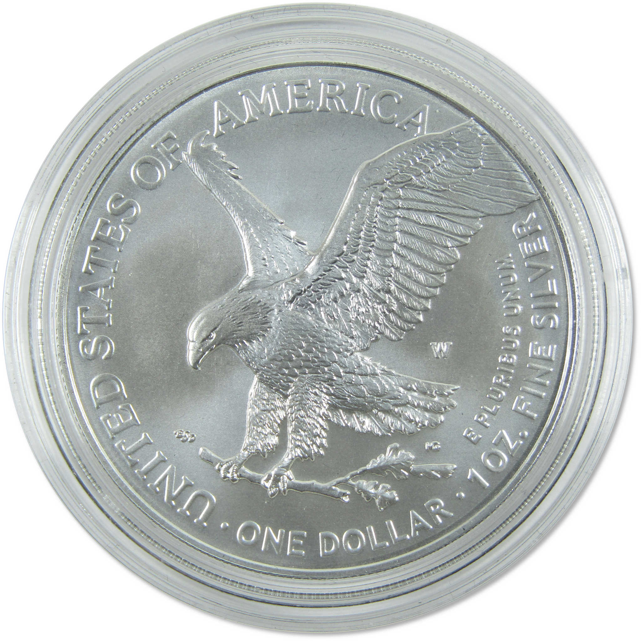 2024 W American Silver Eagle Uncirculated Bullion Burnished OGP COA
