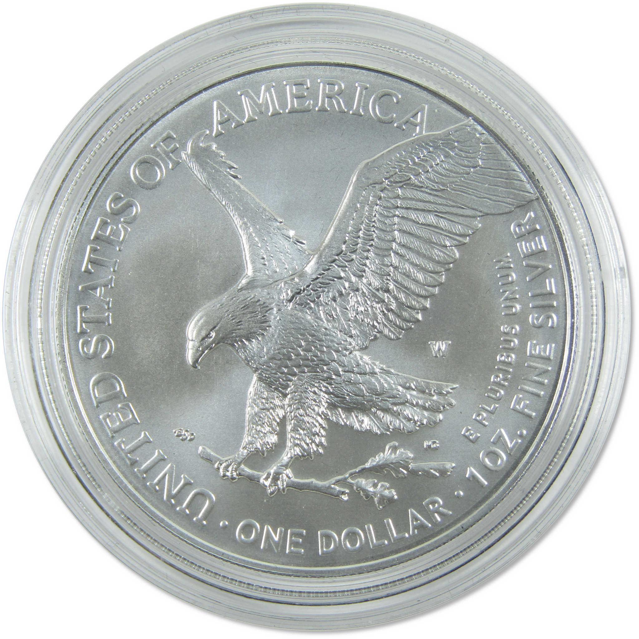 2024 W American Silver Eagle Uncirculated Burnished $1 Coin OGP COA