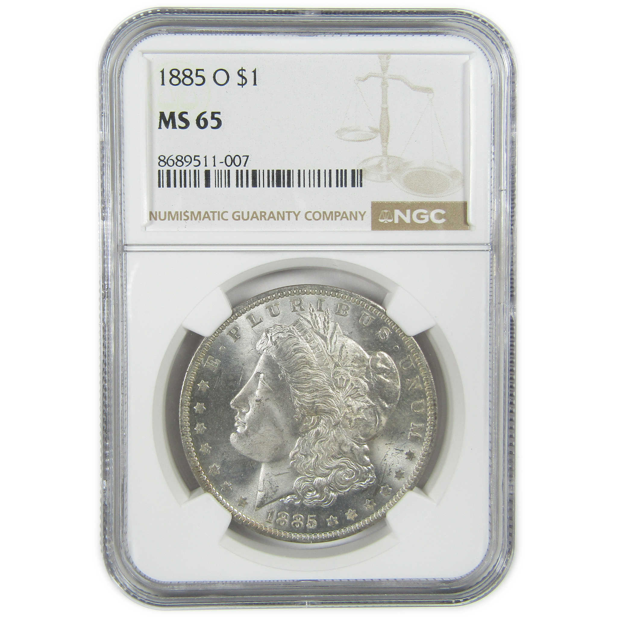 1885 O Morgan Silver Dollar MS 65 NGC Uncirculated $1 Coin SKU:I27571