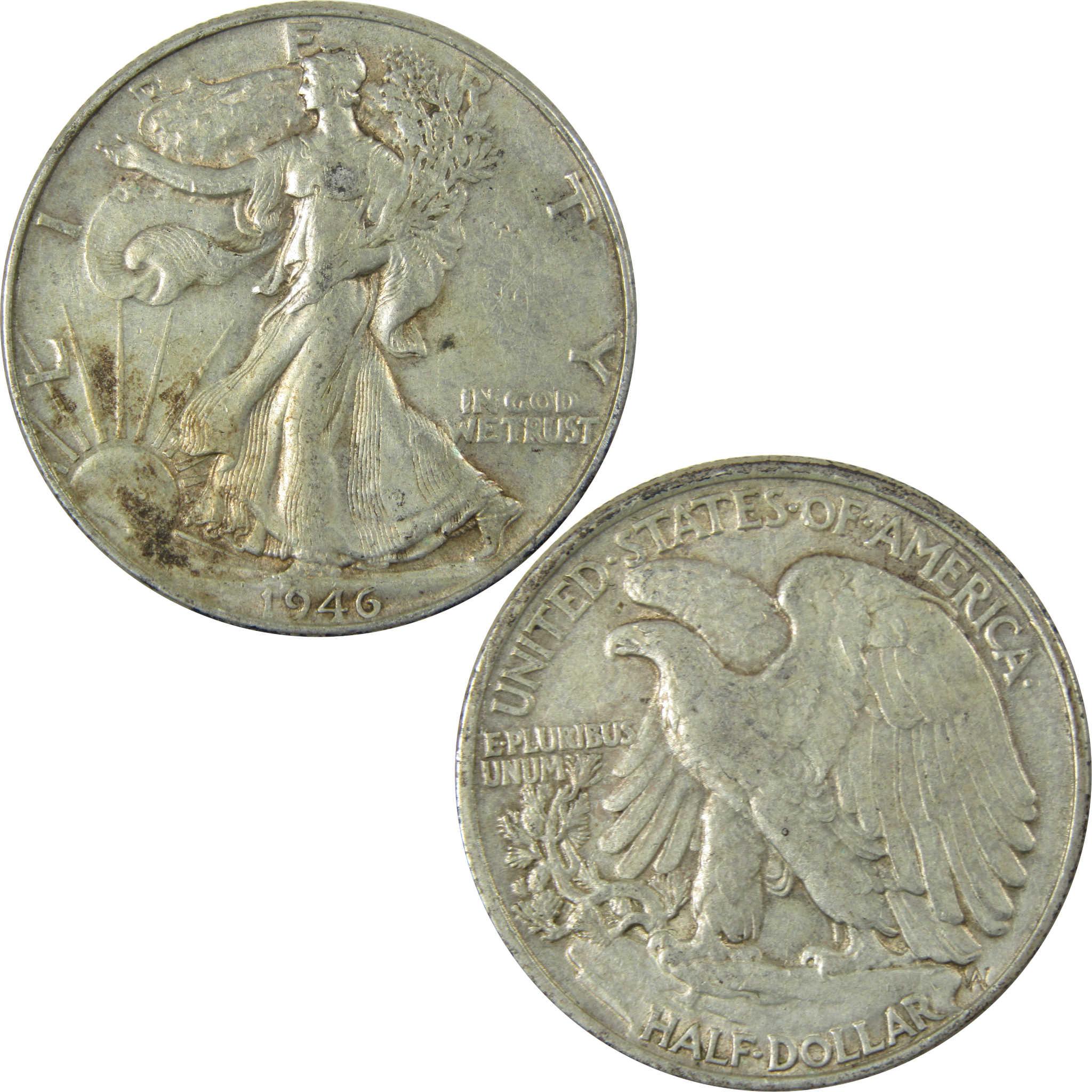 1946 Liberty Walking Silver Half Dollar XF EF Extremely Fine SKU:CP531