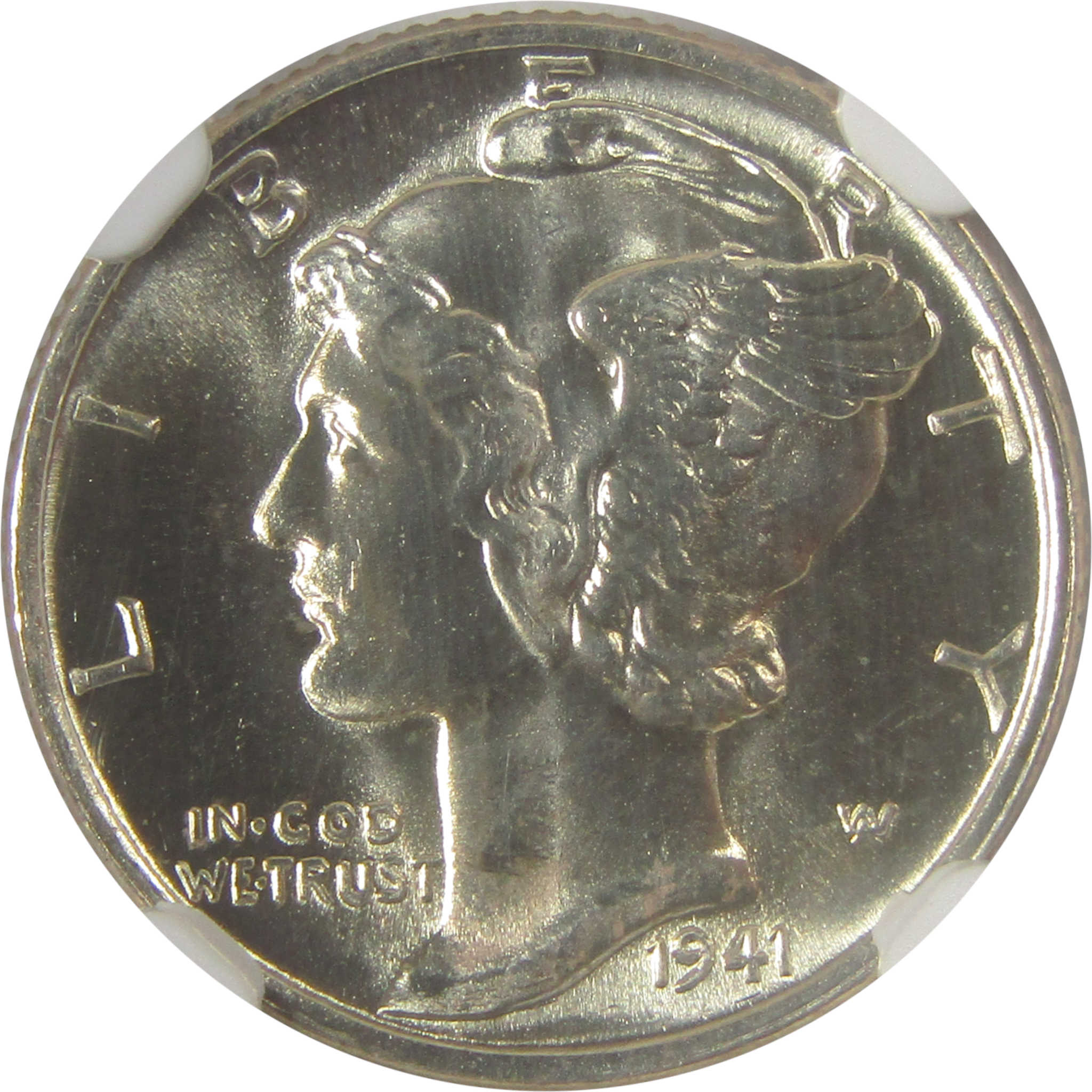 1941 Mercury Silver Dime MS 67 FB NGC Uncirculated 10c Coin SKU:I23394